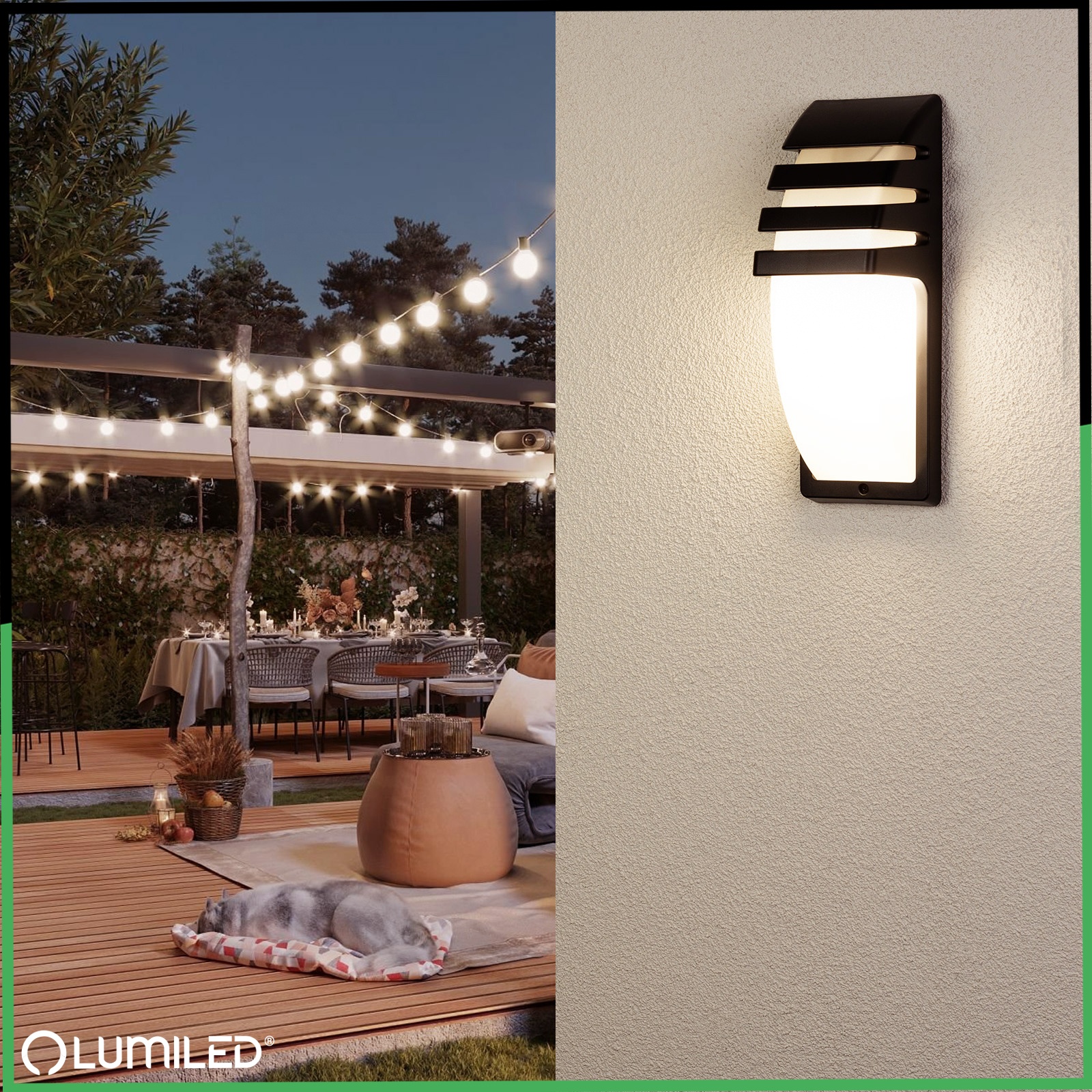 Lampa Ogrodowa Kinkiet Elewacyjny E27 LED 35cm LECOS LUMILED - obszar zastosowań