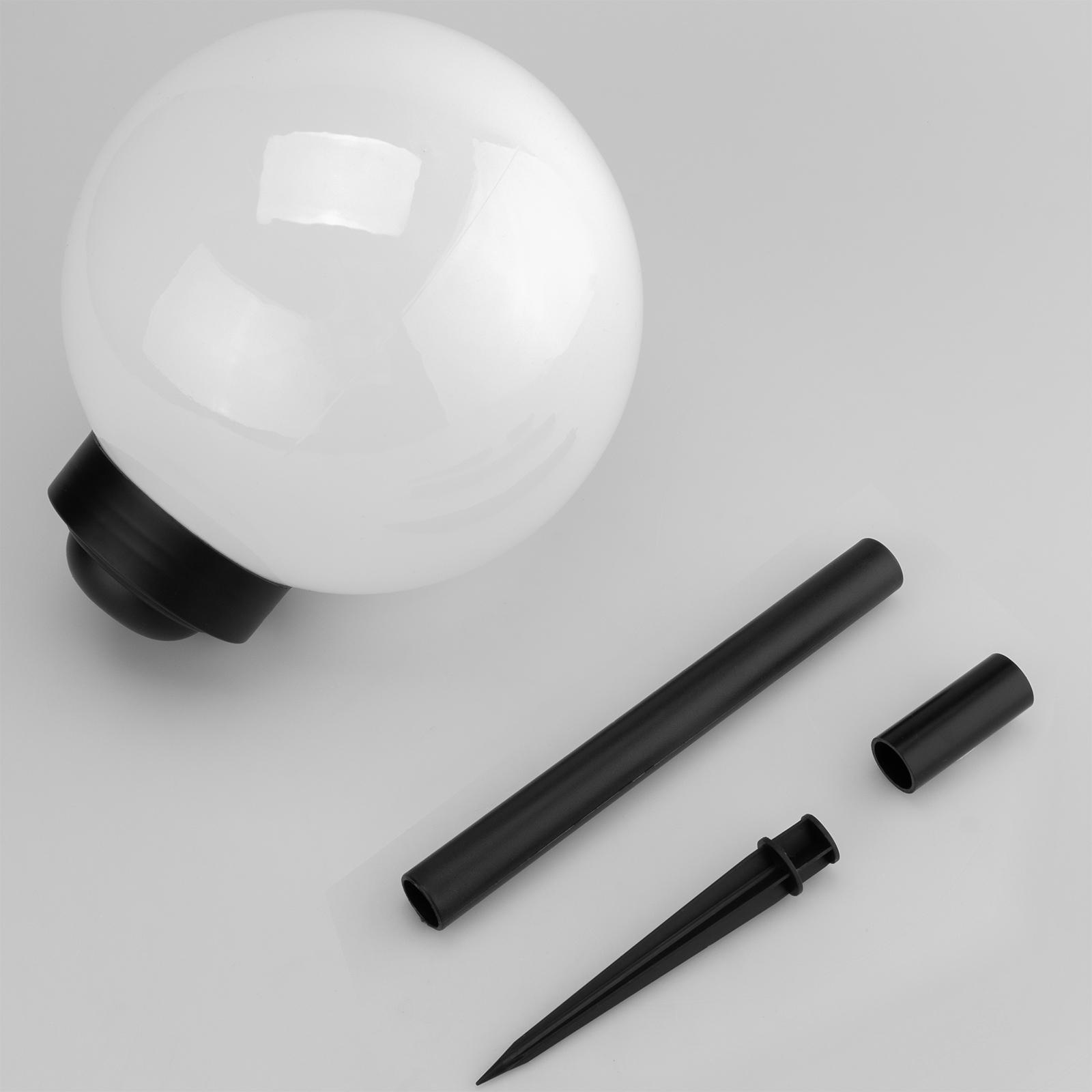 Lampa Solarna Ogrodowa LED 6500K IP44 20cm Wbijana Naziemna Biała Kulka ATRIS LUMILED - skład produktu