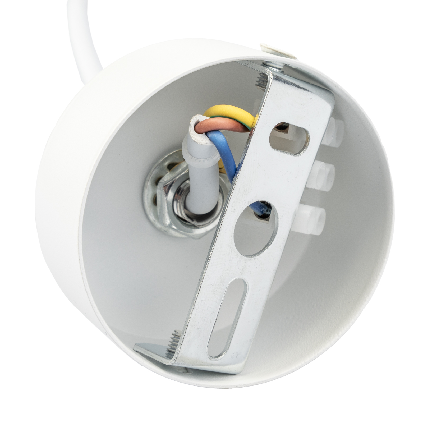 Adapter Zasilający do Szynoprzewodów Baza Montażowa 1F Biała LUMILED - pierwsza cecha produktu