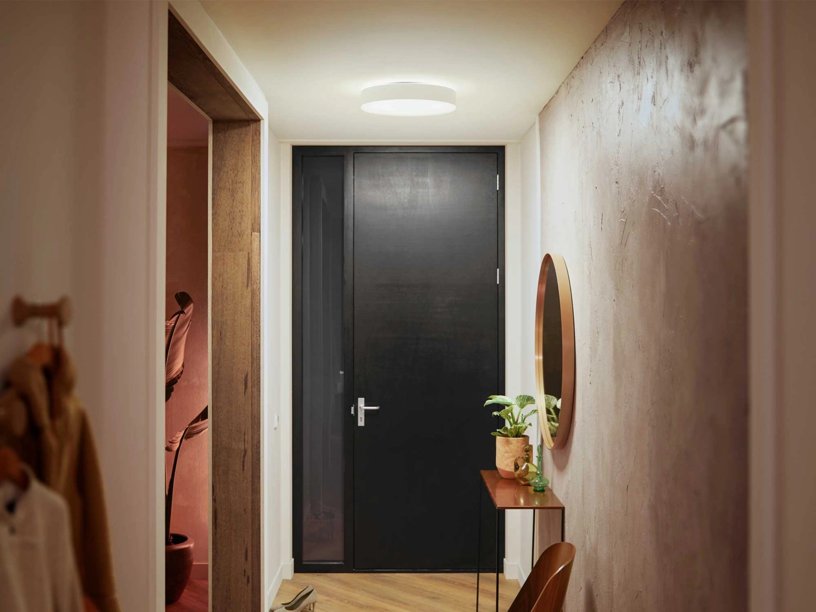 Plafon LED Lampa Sufitowa Natynkowa 19.2W 2450lm IP20 White Ambiance TW Biała 38cm Inteligentna SMART Zigbee Bluetooth Enrave Philips HUE - obszar zastosowań