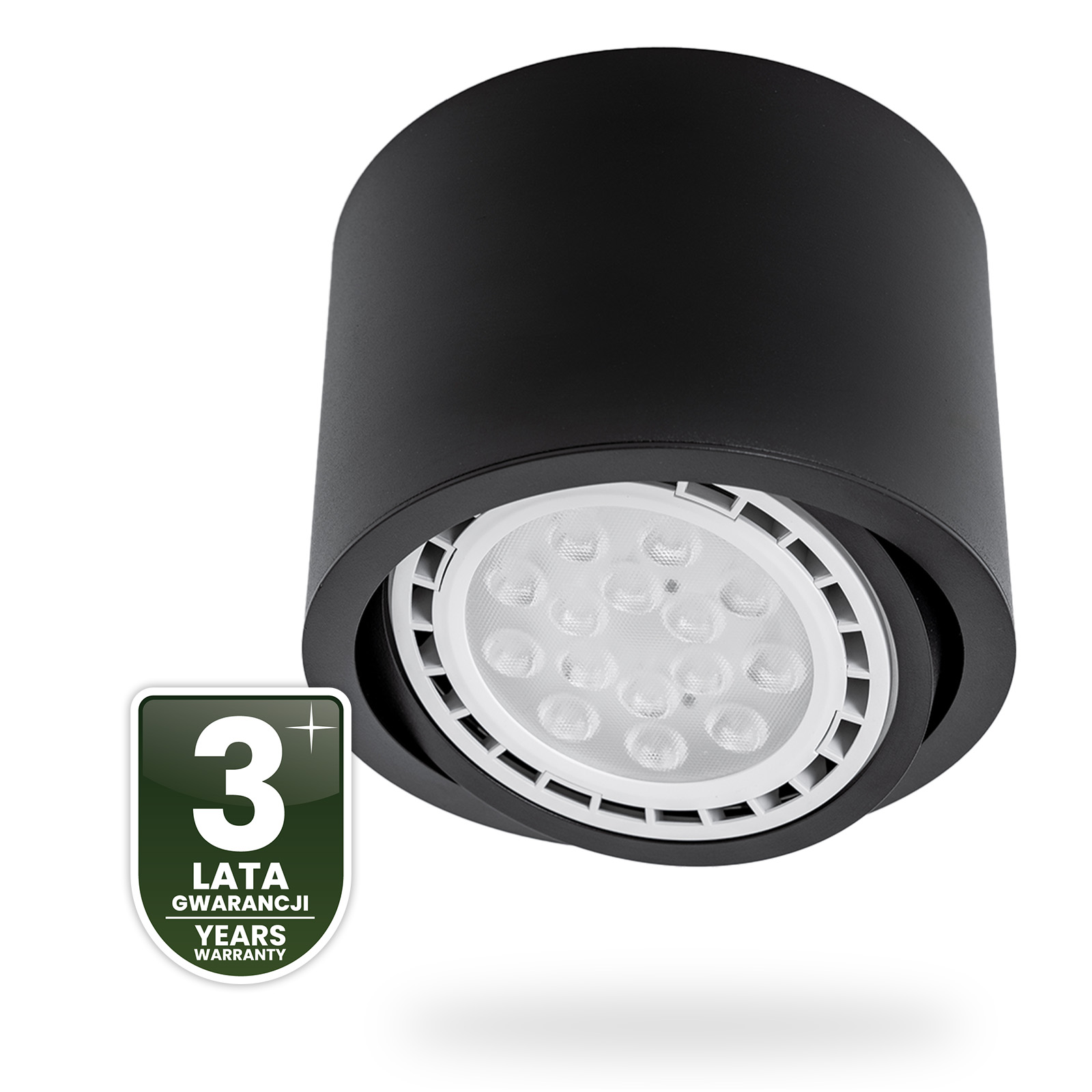 Oprawa Natynkowa HALOGENOWA SPOT TUBA Ruchoma GU10 ES111 Okrągła Czarna 100mm TELES LUMILED - czwarta cecha produktu