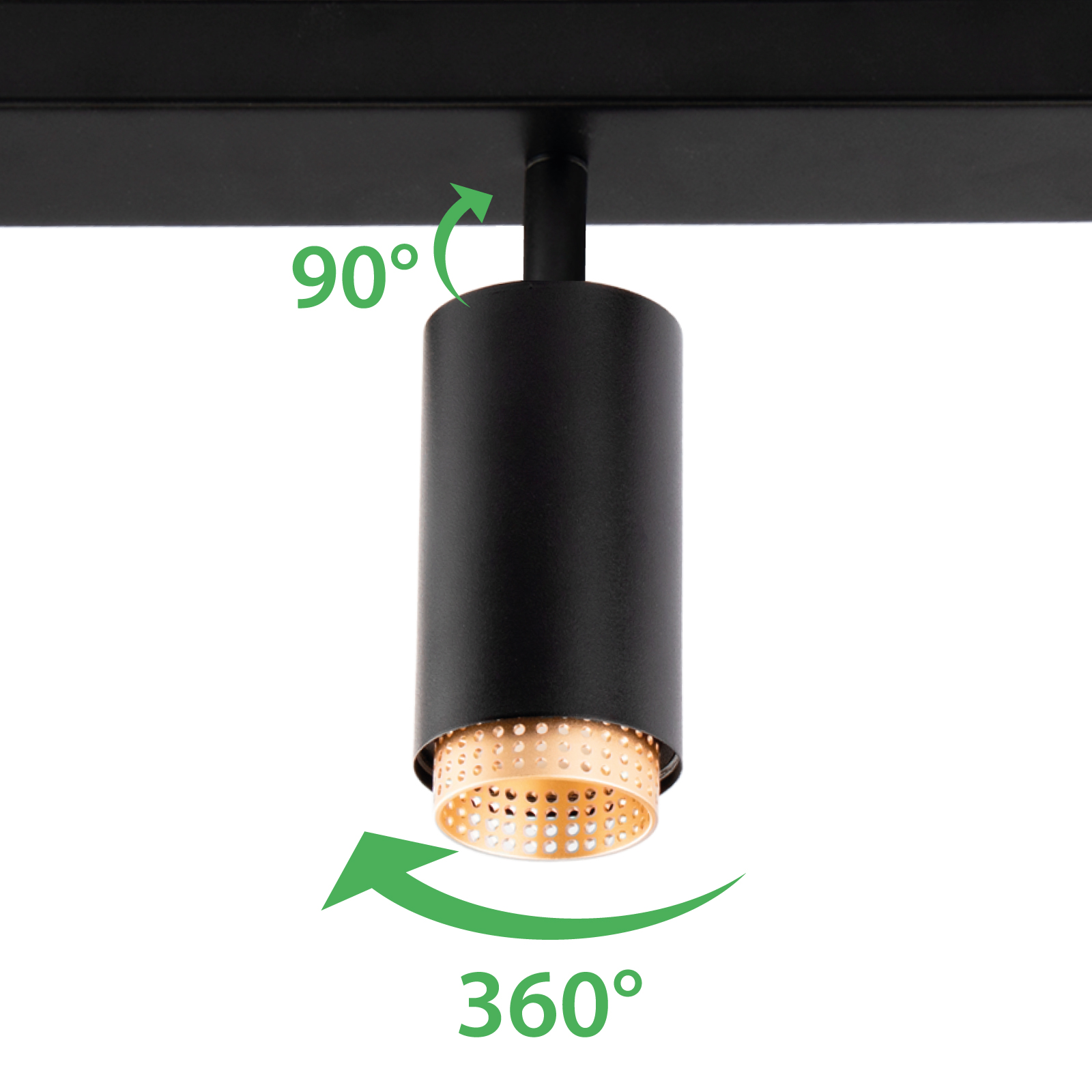 Lampa Sufitowa Reflektor LED 3x GU10 Tuba Spot ELIGIS Czarny LUMILED - pierwsza cecha produktu