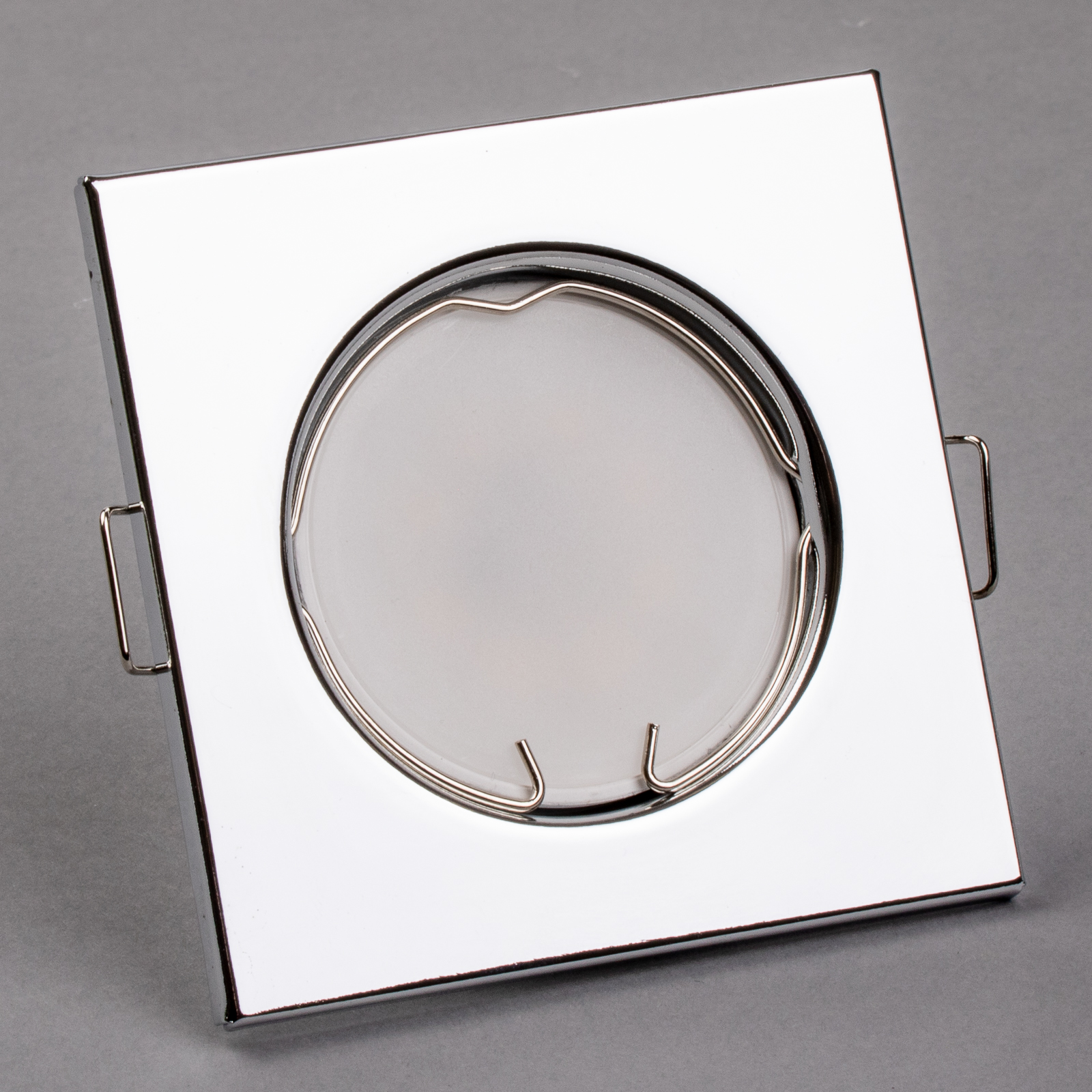 6x Oprawa Halogenowa Podtynkowa Stała Kwadrat PAVO Chrom Blacha MR16 GU10 LUMILED - druga cecha produktu