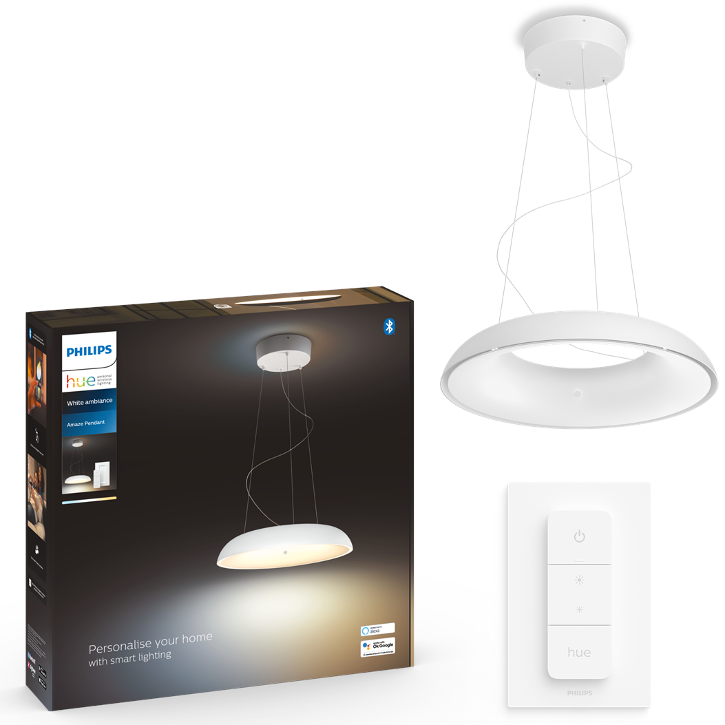 Lampa Wisząca Sufitowa LED 25W 2900lm IP20 White Ambiance TW Biała 43cm Inteligentna SMART Zigbee Bluetooth Amaze Philips HUE - główne zdjęcie produktu