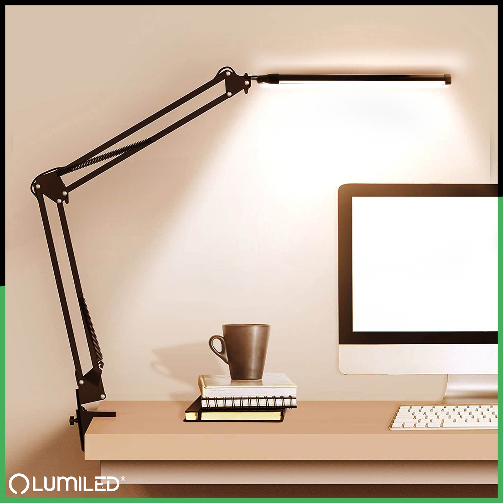 Lampka Biurkowa Kreślarska Stołowa LED 8W CCT USB Ściemnialna COSMI Czarna Lumiled - obszar zastosowań