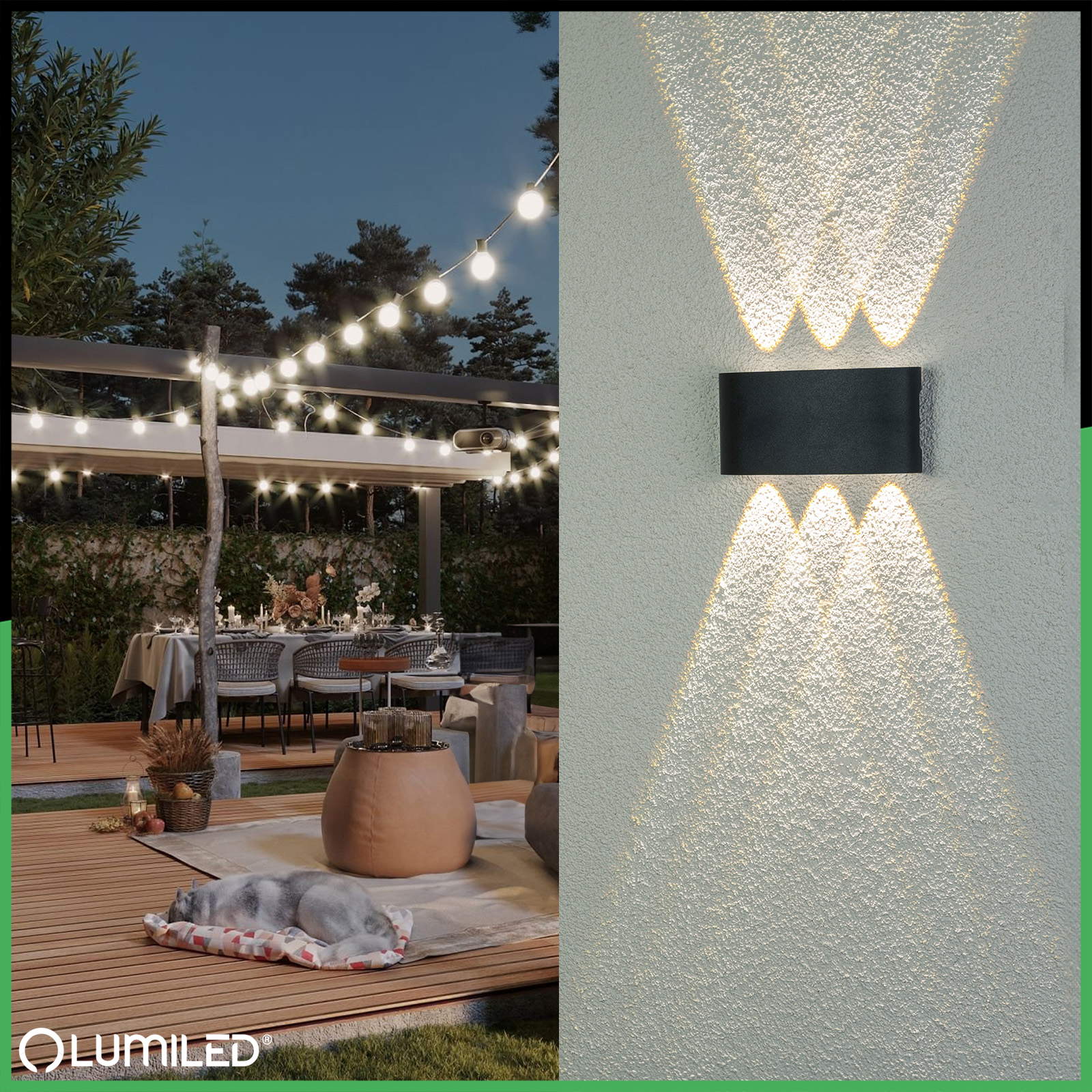 Lampa Ogrodowa Zewnętrzna Kinkiet Elewacyjny 6W LED IP54 Góra Dół KELSA LUMILED - obszar zastosowań