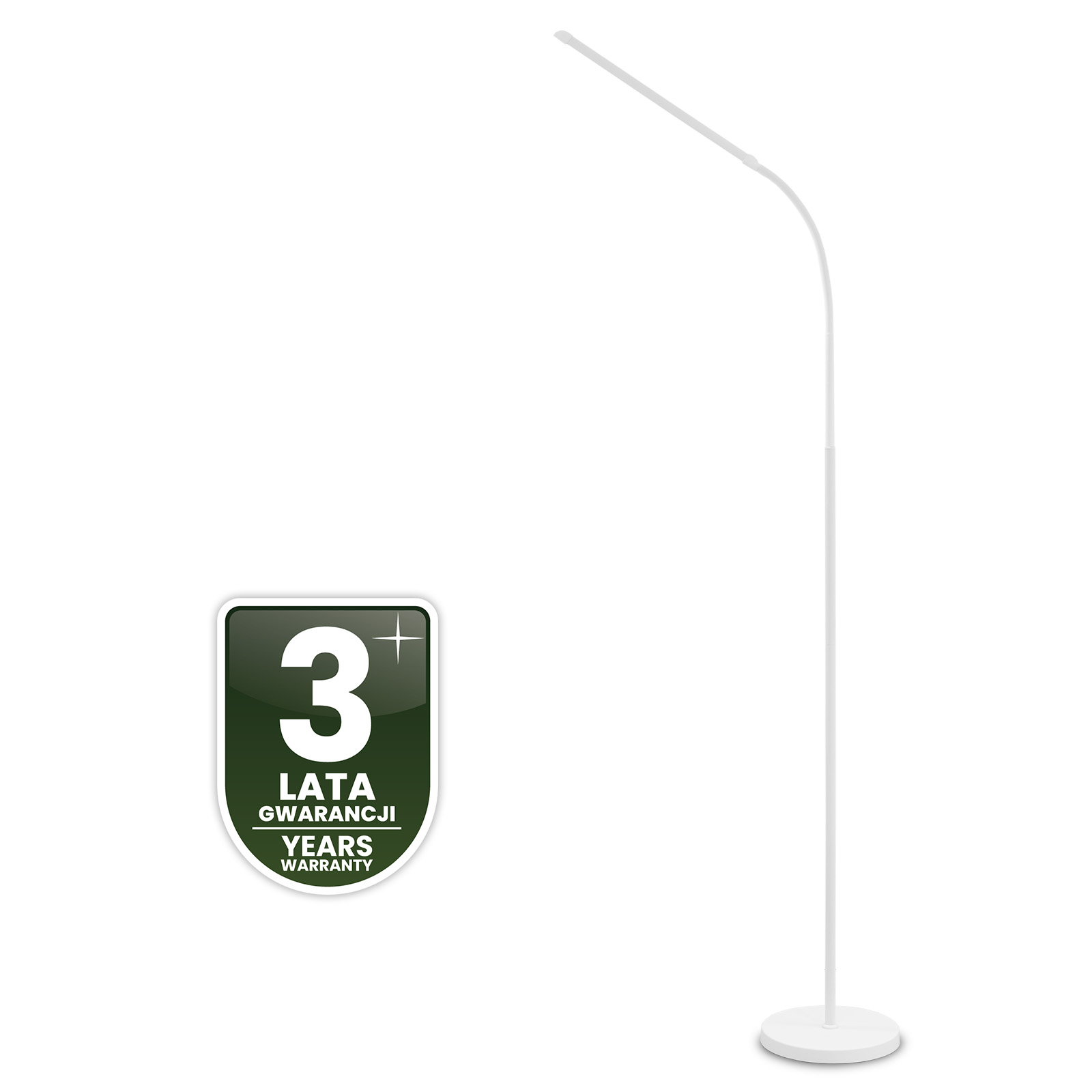 Lampa Stojąca Podłogowa Stołowa LED 14W CCT Ściemnialna z Regulacją Wysokości LONGA 2 Biała LUMILED - czwarta cecha produktu