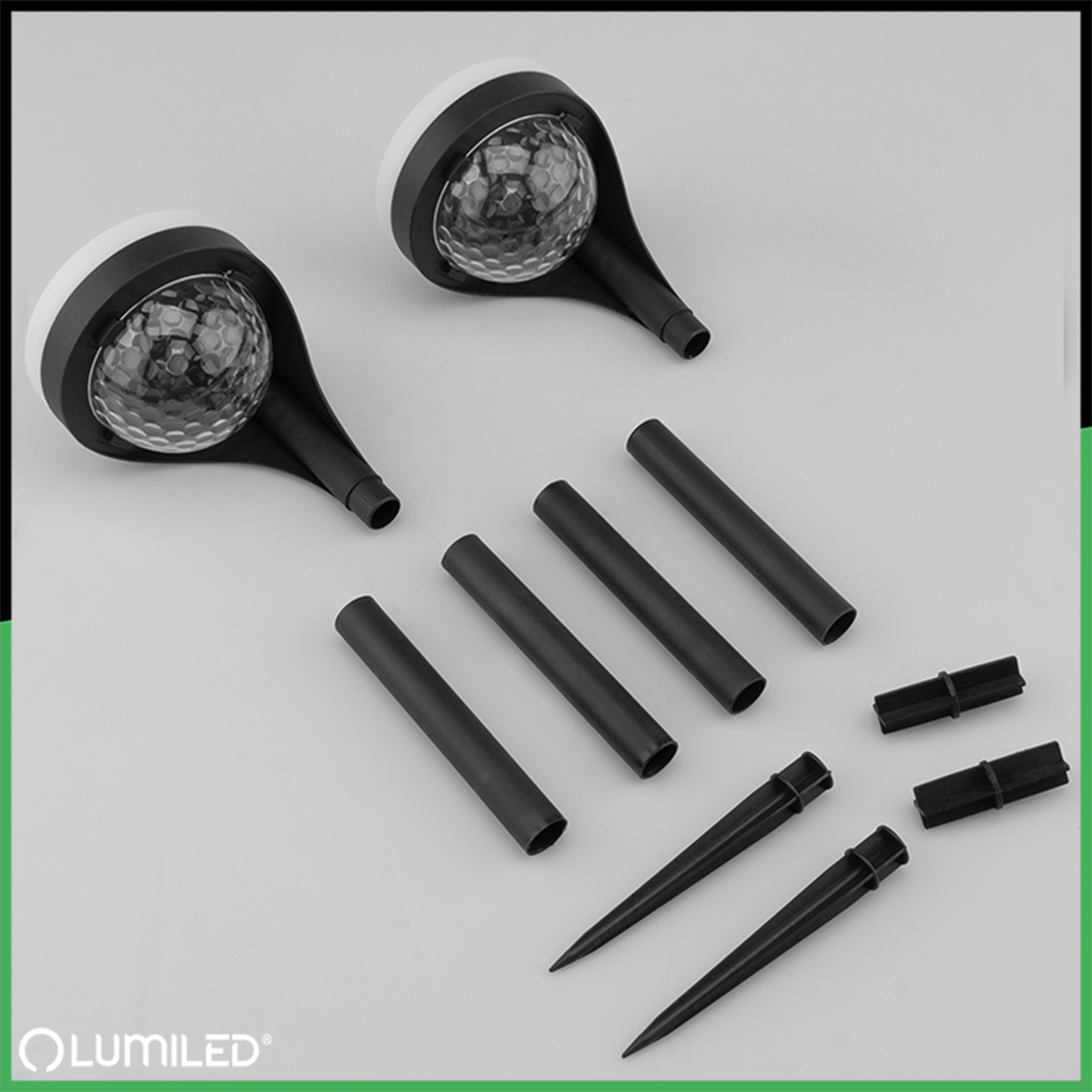 2x Lampa Solarna Ogrodowa LED LILA Wbijana Zewnętrzna Dekoracyjna 3000K LUMILED - skład produktu