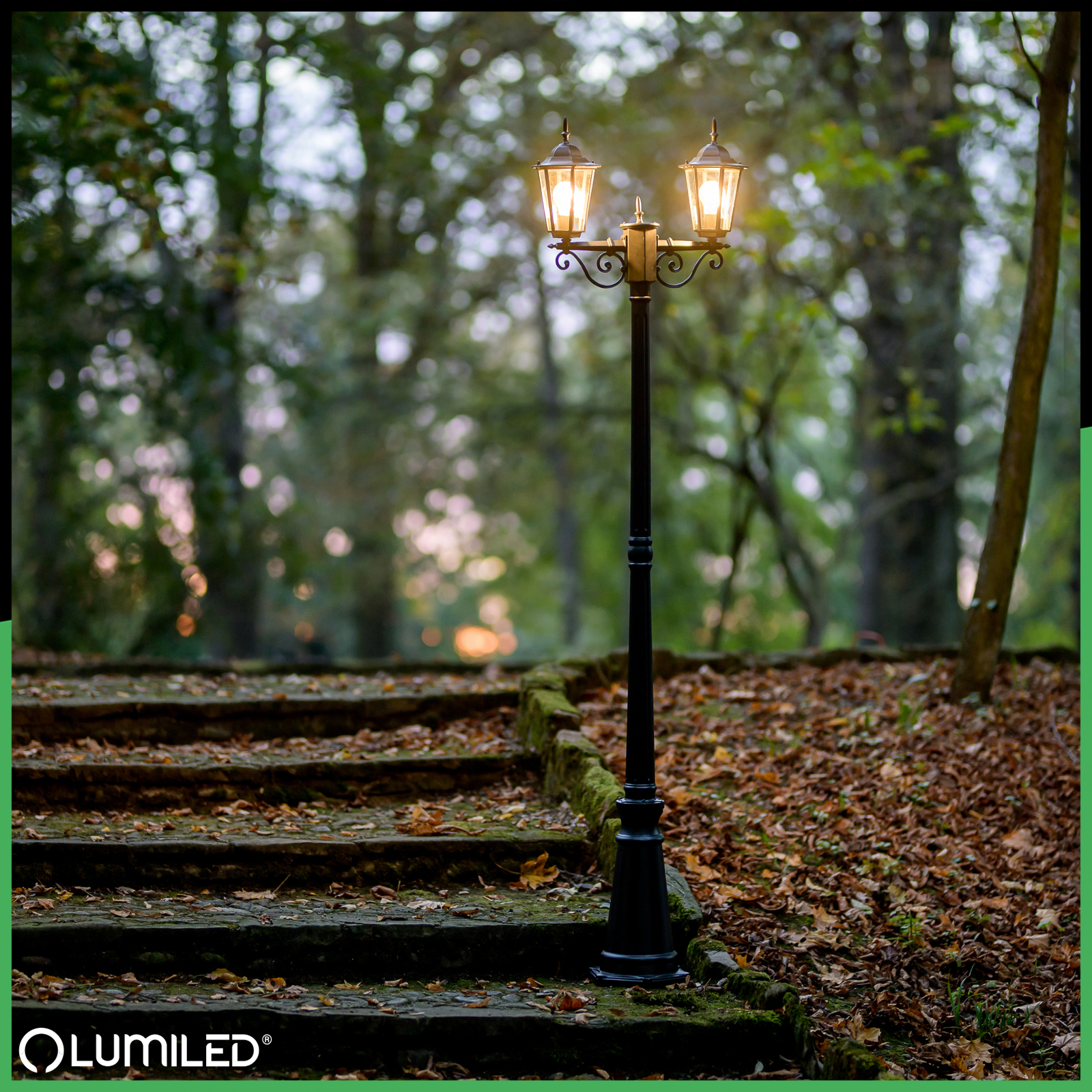 Lampa Ogrodowa Stojąca LED Słupek 2m 2x E27 Latarnia Zewnętrzna Dekoracyjna BELLIS LUMILED - obszar zastosowań