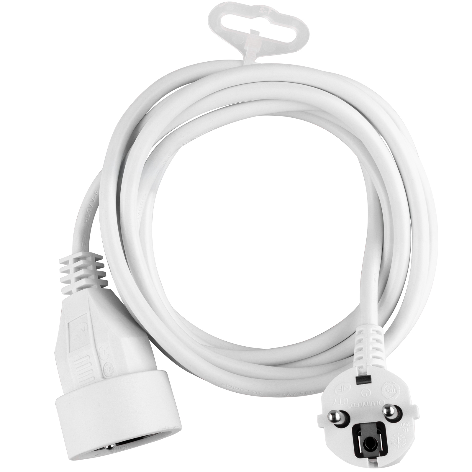 Przedłużacz Sieciowy Kabel z Uziemieniem Listwa Zasilająca 1 Gniazdo 3m Biały Sznur Lendo Lumiled - trzecia cecha produktu