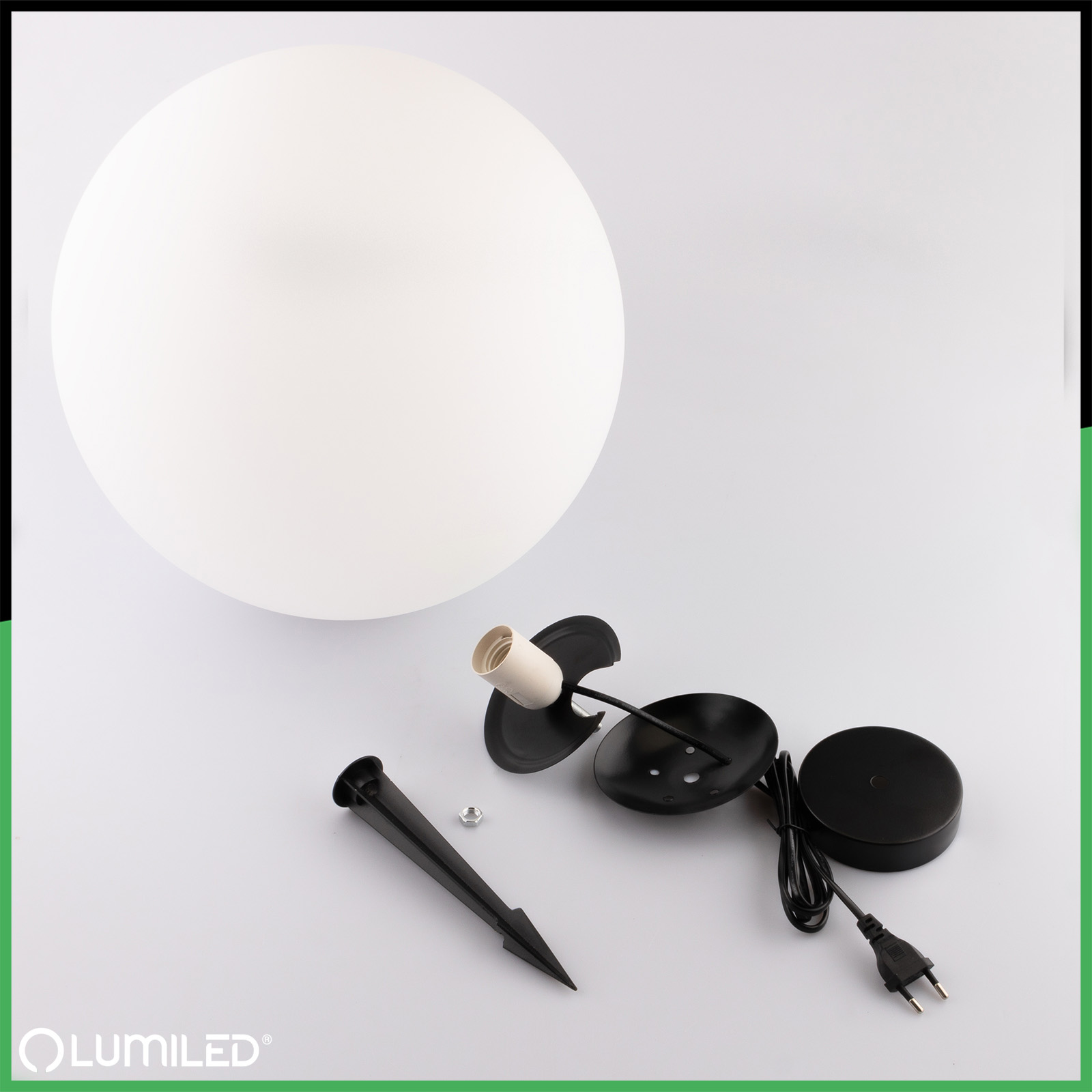 Lampa Oprawa Ogrodowa Zewnętrzna KULA LED 40CM E27 IP65 LUMIKULA2 LUMILED - skład produktu