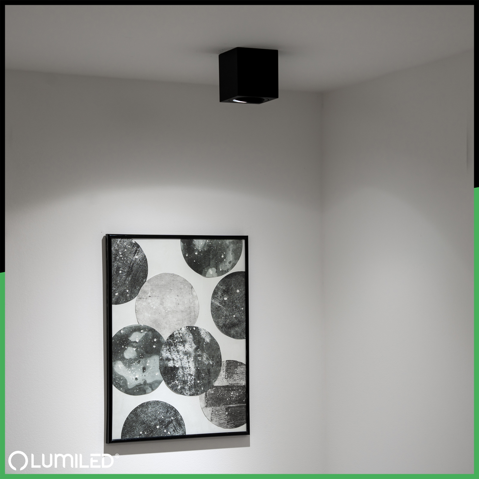 Oprawa Natynkowa HALOGENOWA Spot Tuba Ruchoma GU10 Kwadratowa Czarna 84mm AMAT-M LUMILED - obszar zastosowań
