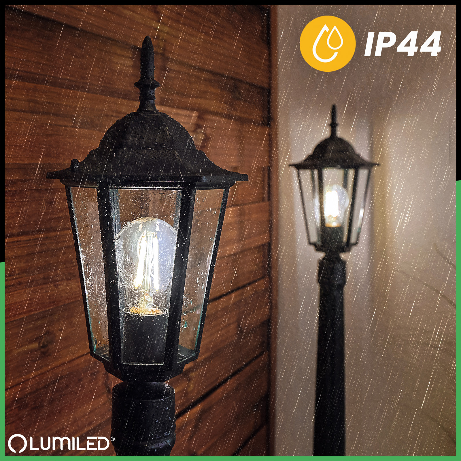 Lampa Ogrodowa Zewnętrzna E27 SŁUPEK LATARNIA 110cm Czarna BELLIS LUMILED - pierwsza cecha produktu