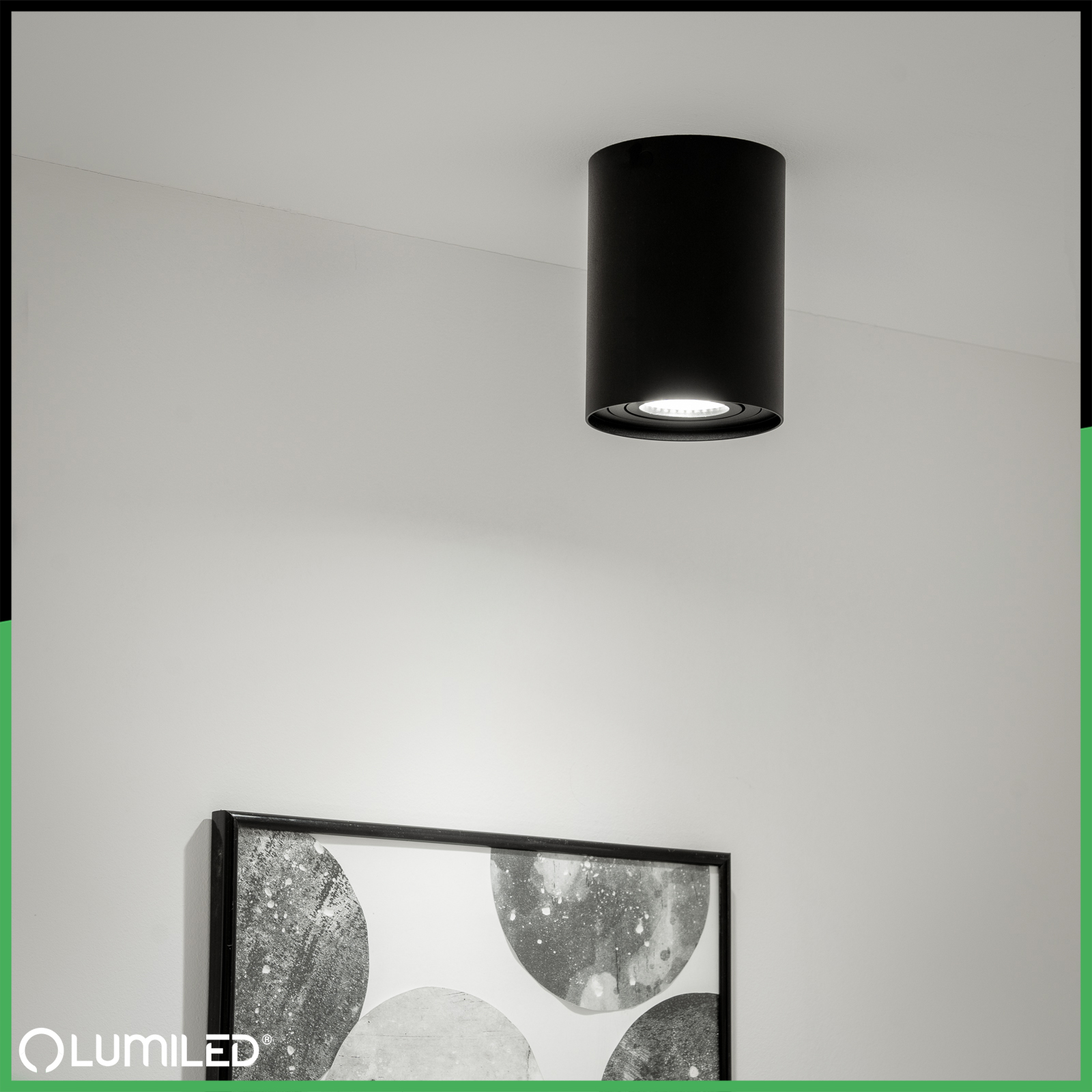 Oprawa Natynkowa HALOGENOWA Spot Tuba Ruchoma GU10 Okrągła Czarna 125mm AMAT-XL LUMILED - obszar zastosowań