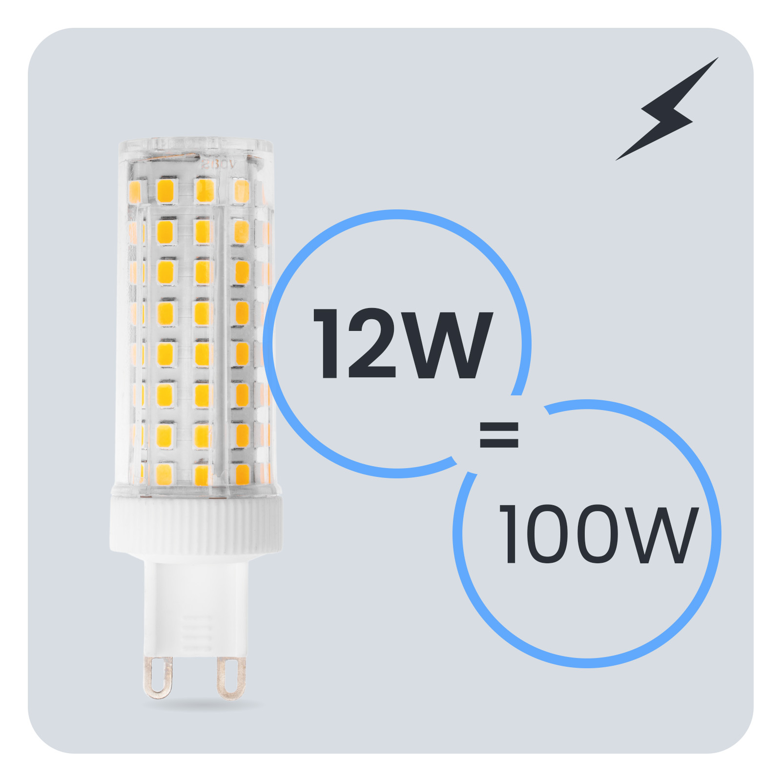 4x Żarówka LED G9 Kapsułka 12W = 100W 1152lm 3000K Ciepła 360° LUMILED - trzecia cecha produktu
