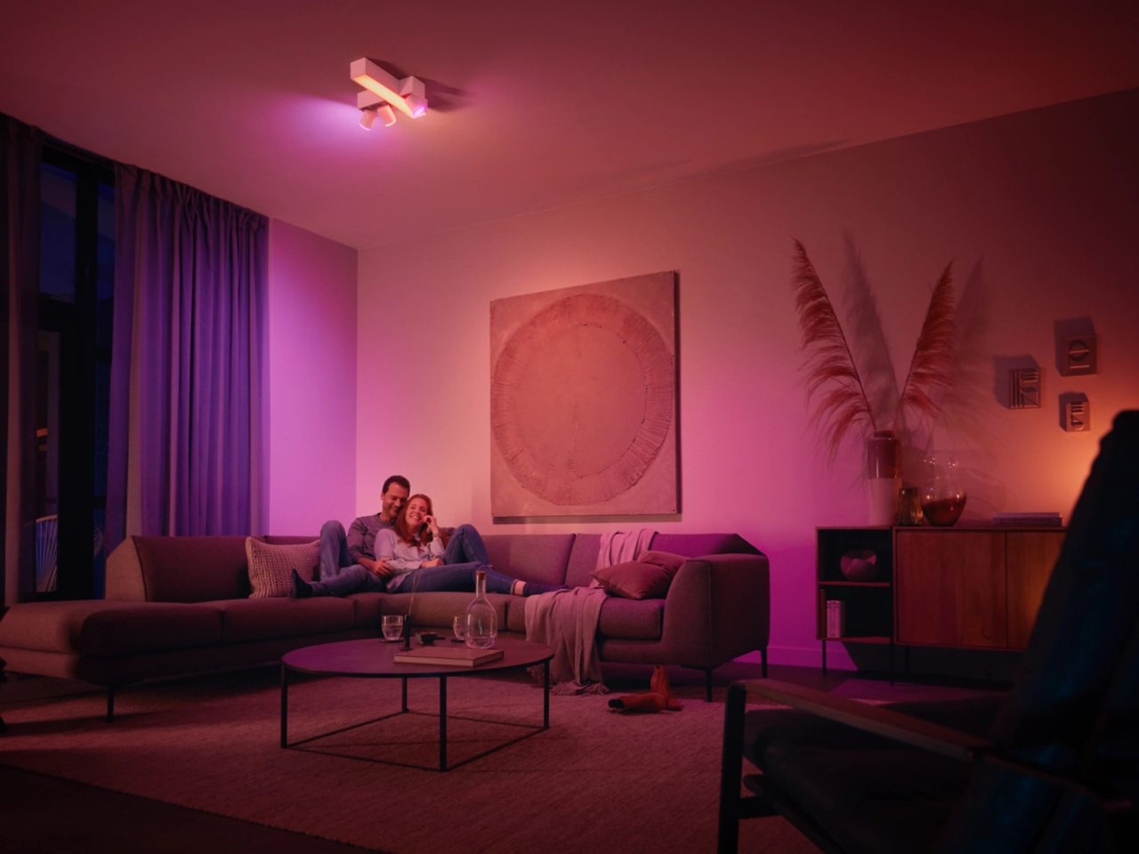 Lampa Sufitowa LED Reflektor 37.6W 2960lm IP20 White and Color Ambiance RGB + TW Biała Inteligentna SMART Zigbee Bluetooth Centris Philips HUE - obszar zastosowań