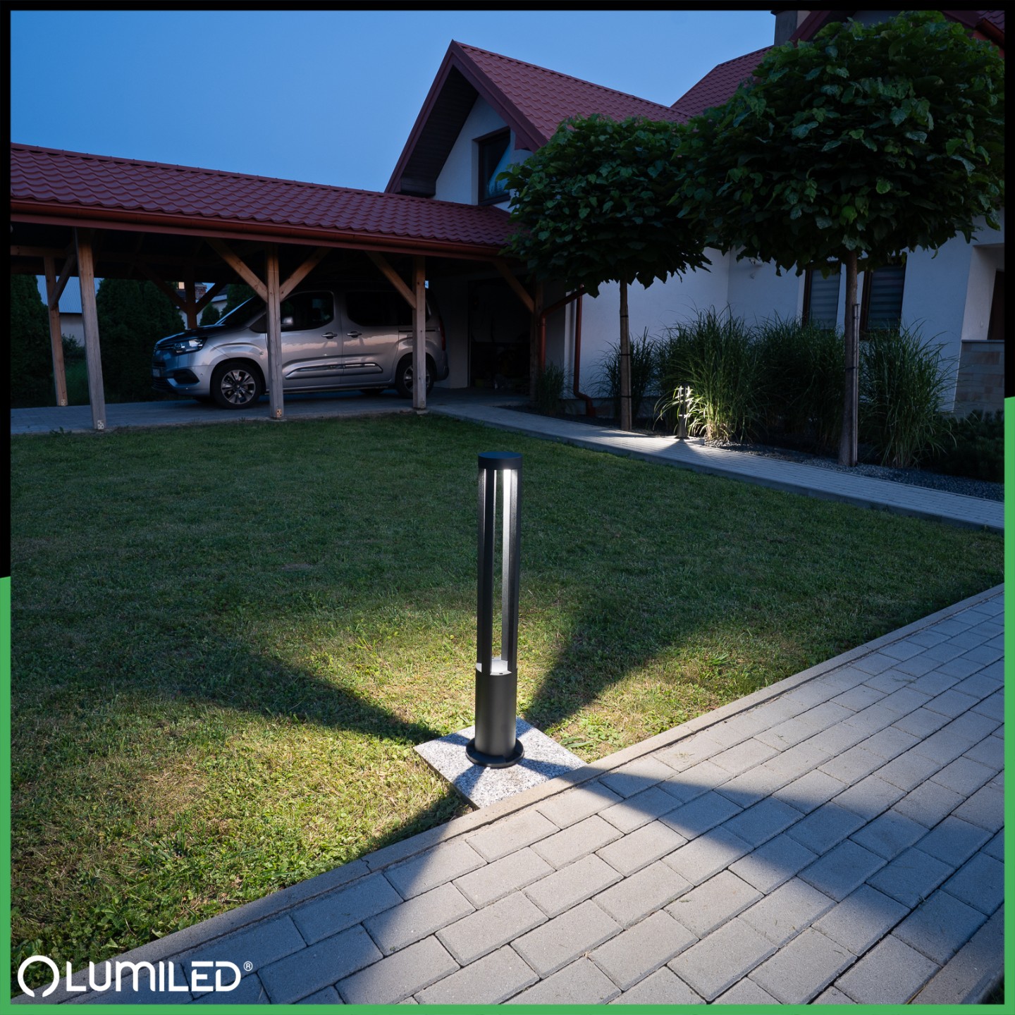 Lampa Ogrodowa Słupek Zewnętrzny Stojący 12W LED 4000K QUERO 80cm LUMILED - obszar zastosowań