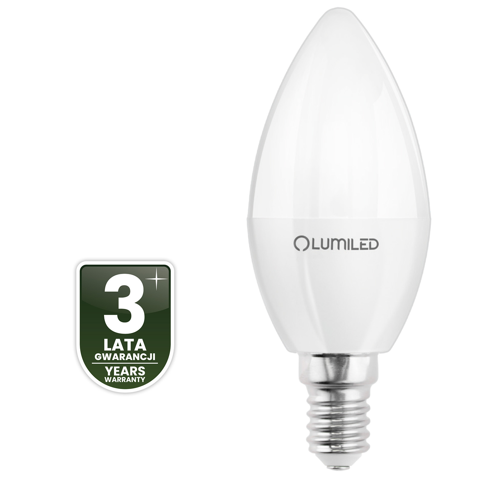 Żarówka LED E14 Świeczka B35 8W = 60W 880lm 3000K Ciepła 180° LUMILED - czwarta cecha produktu