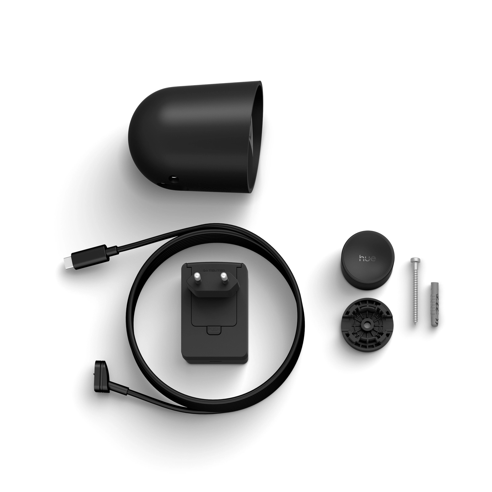 Kamera Przewodowa Zewnętrzna IP 2K QHD 1440p CMOS Czarna Zigbee WiFi SMART Security Camera Secure Philips HUE - skład produktu