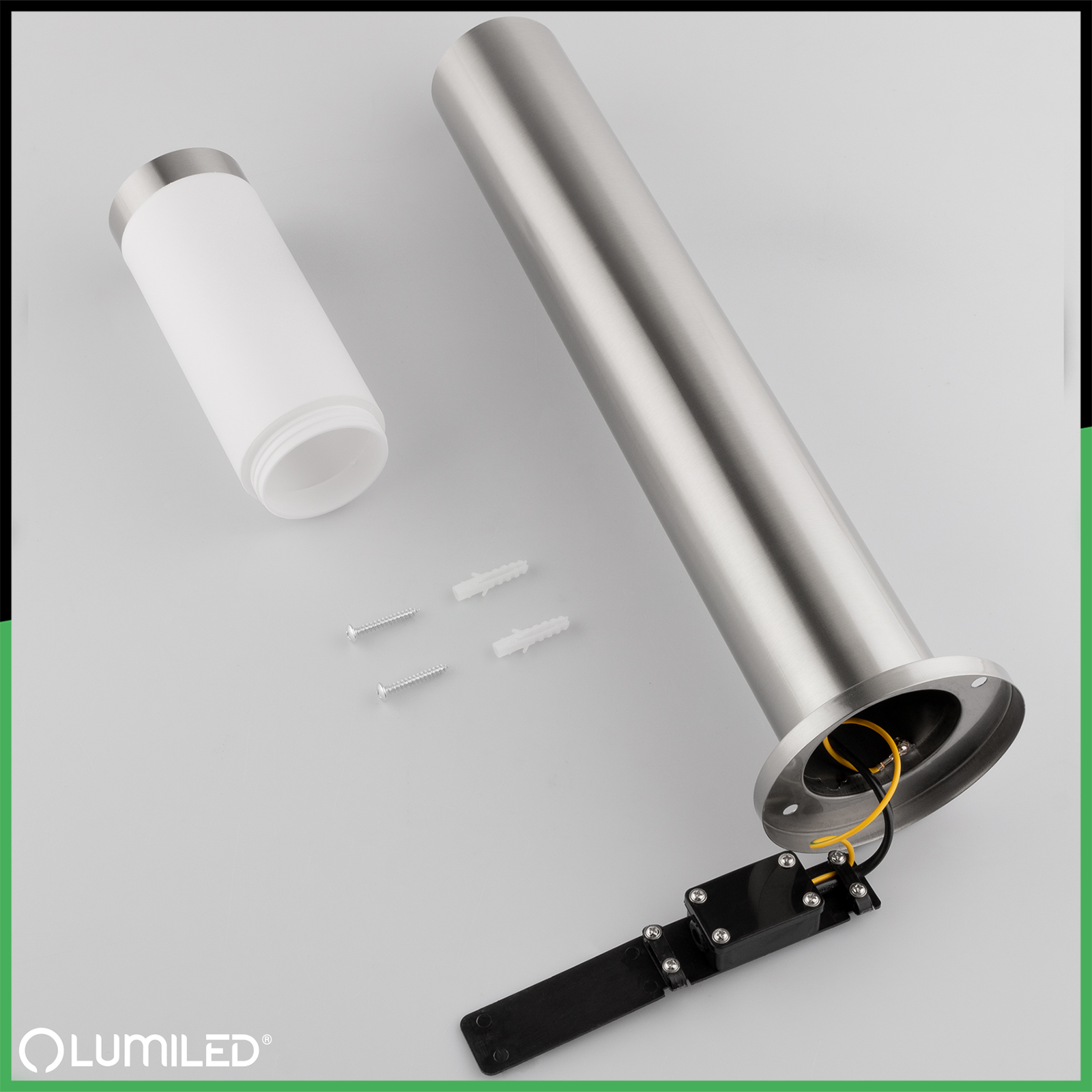 Lampa Ogrodowa Zewnętrzna E27 INOX SŁUPEK 65cm Lilium LUMILED - skład produktu