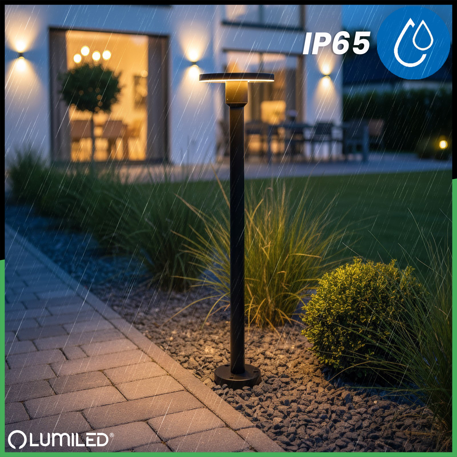 Lampa Ogrodowa Zewnętrzna Słupek Stojący CCT LED 12W 3000-6500K IP65 CORTUS LUMILED - druga cecha produktu