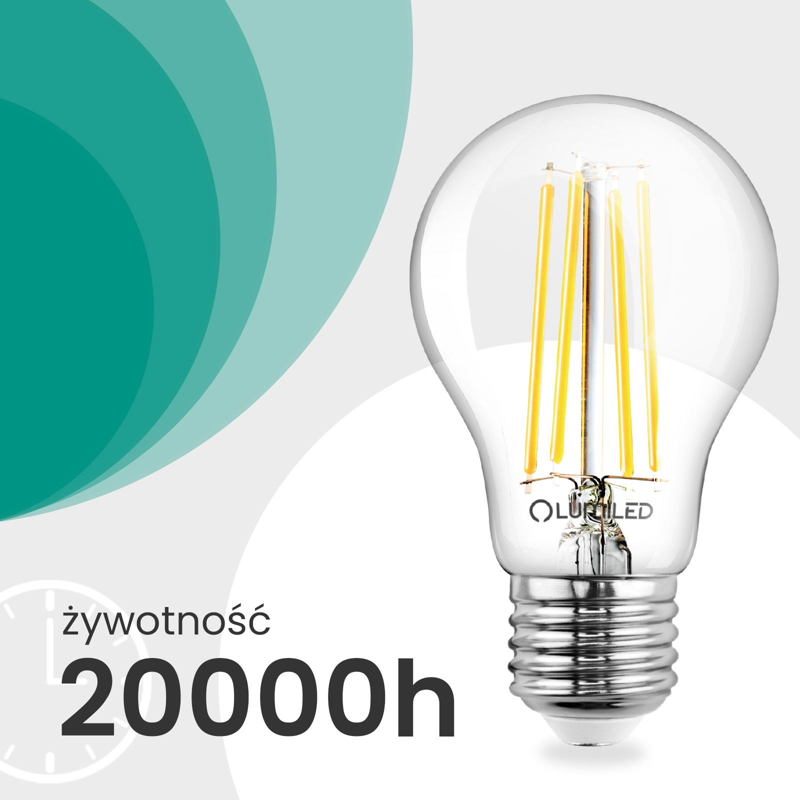 6x Żarówka LED E27 A60 3,8W 840lm = 60W 4000K Neutralna 360° Filament KLASA A LUMILED - trzecia cecha produktu