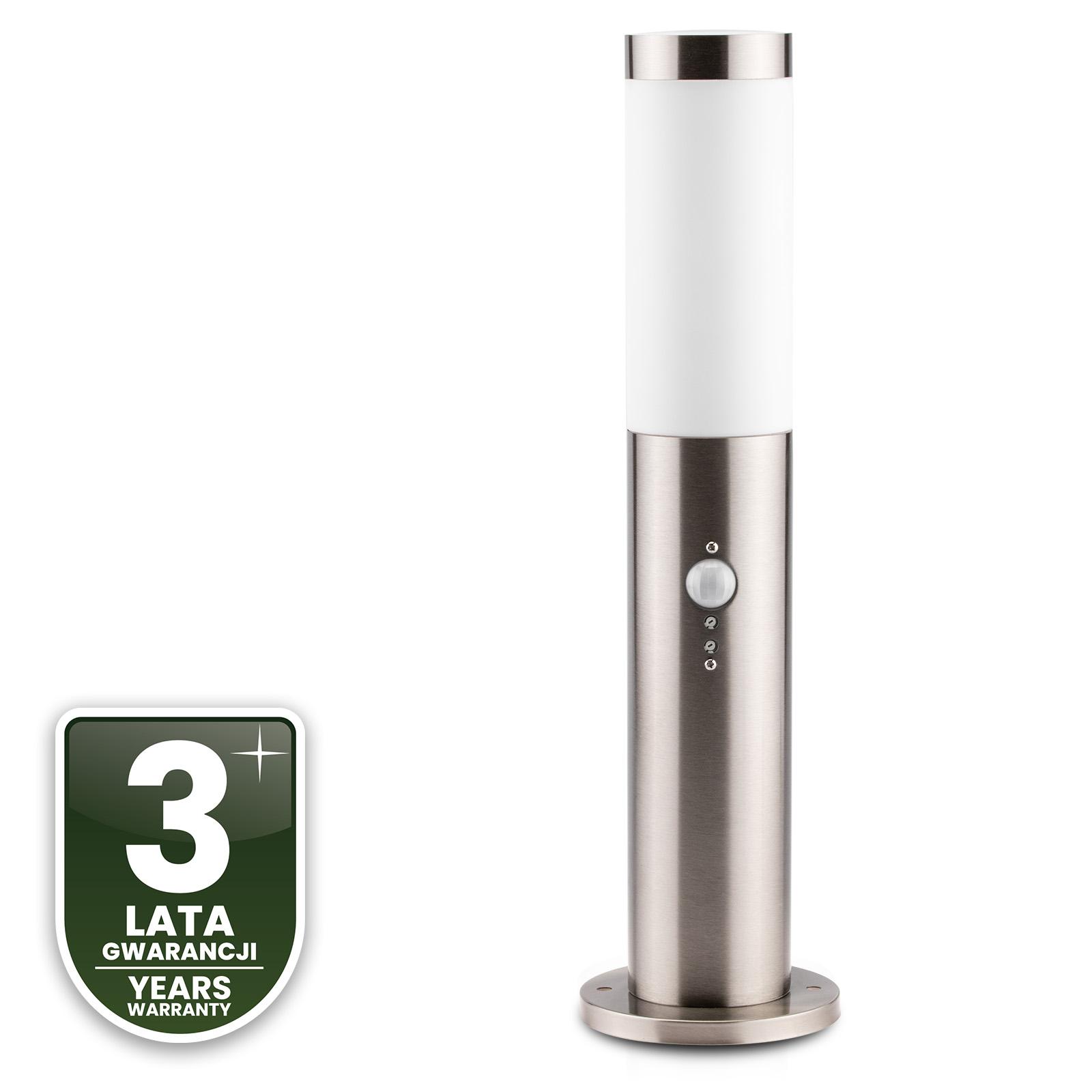 Lampa Ogrodowa Zewnętrzna E27 INOX SŁUPEK 45cm z Czujnikiem Ruchu Lilium LUMILED - czwarta cecha produktu
