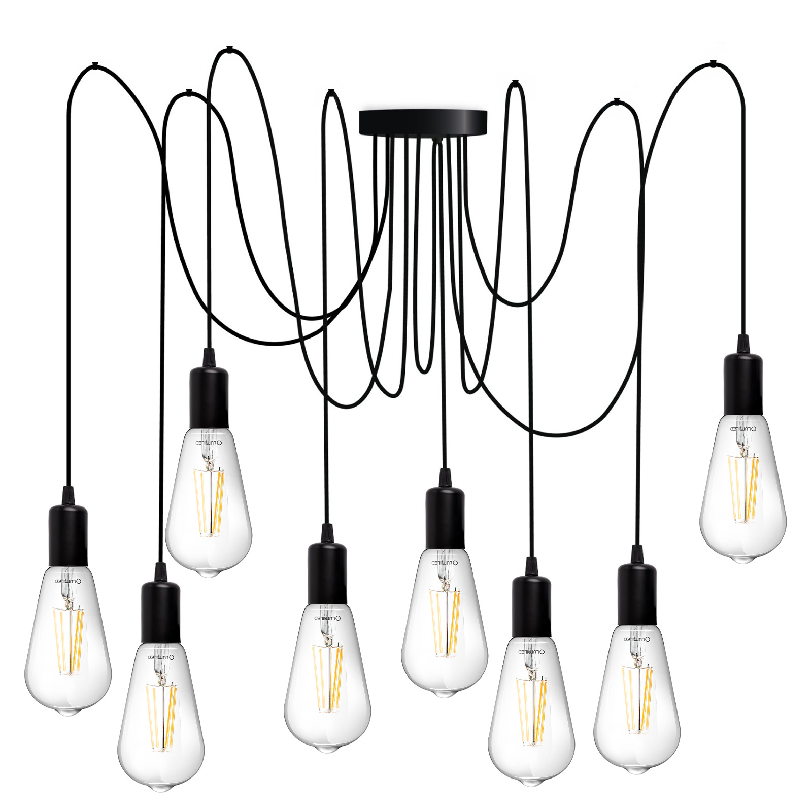 Lampa wisząca sufitowa ARANE PAJĄK 8 ramion do LED 8x E27 LUMILED - druga cecha produktu