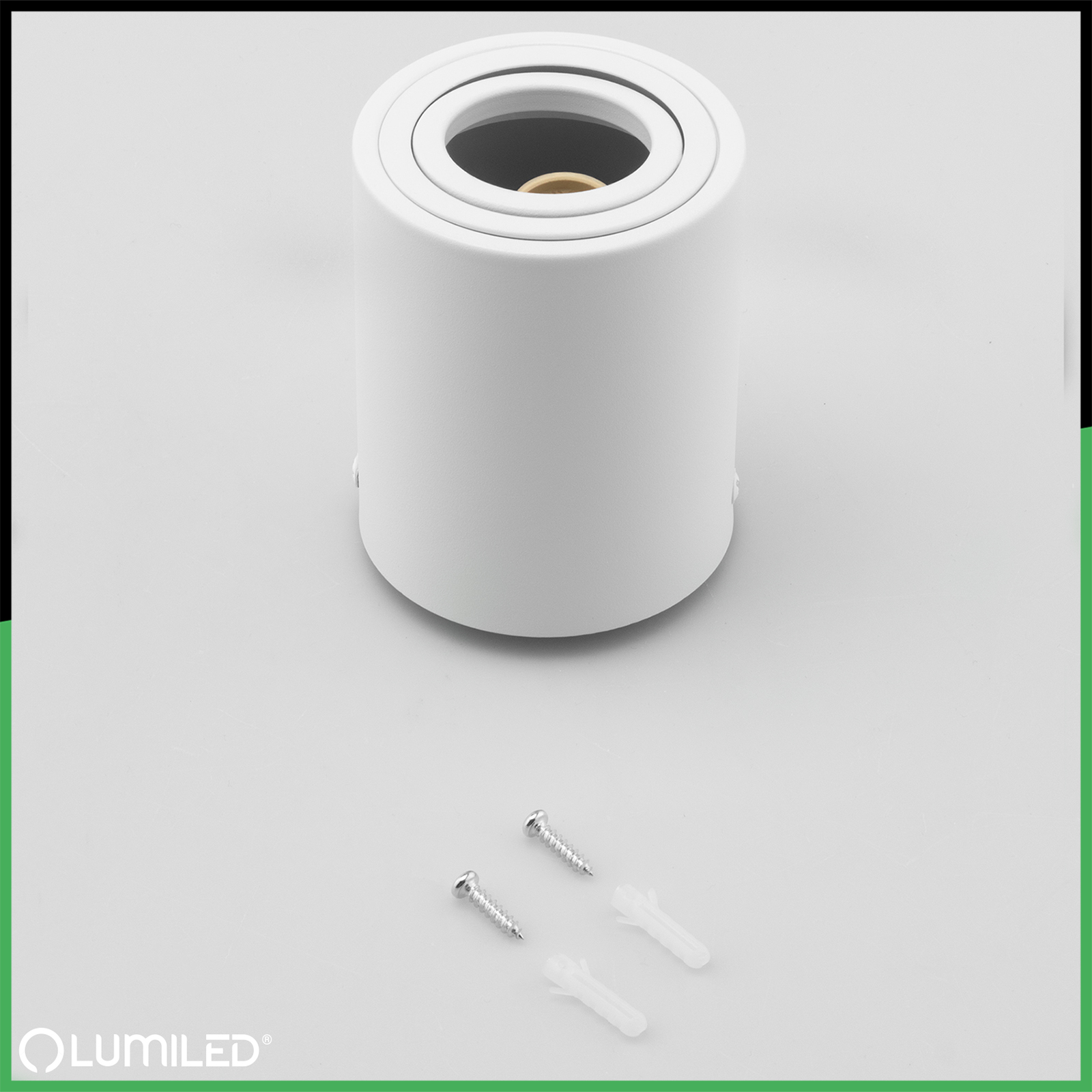 Oprawa Natynkowa HALOGENOWA Spot Tuba Ruchoma LUNDO GU10 LUMILED Okrągła Biała 80mm - skład produktu