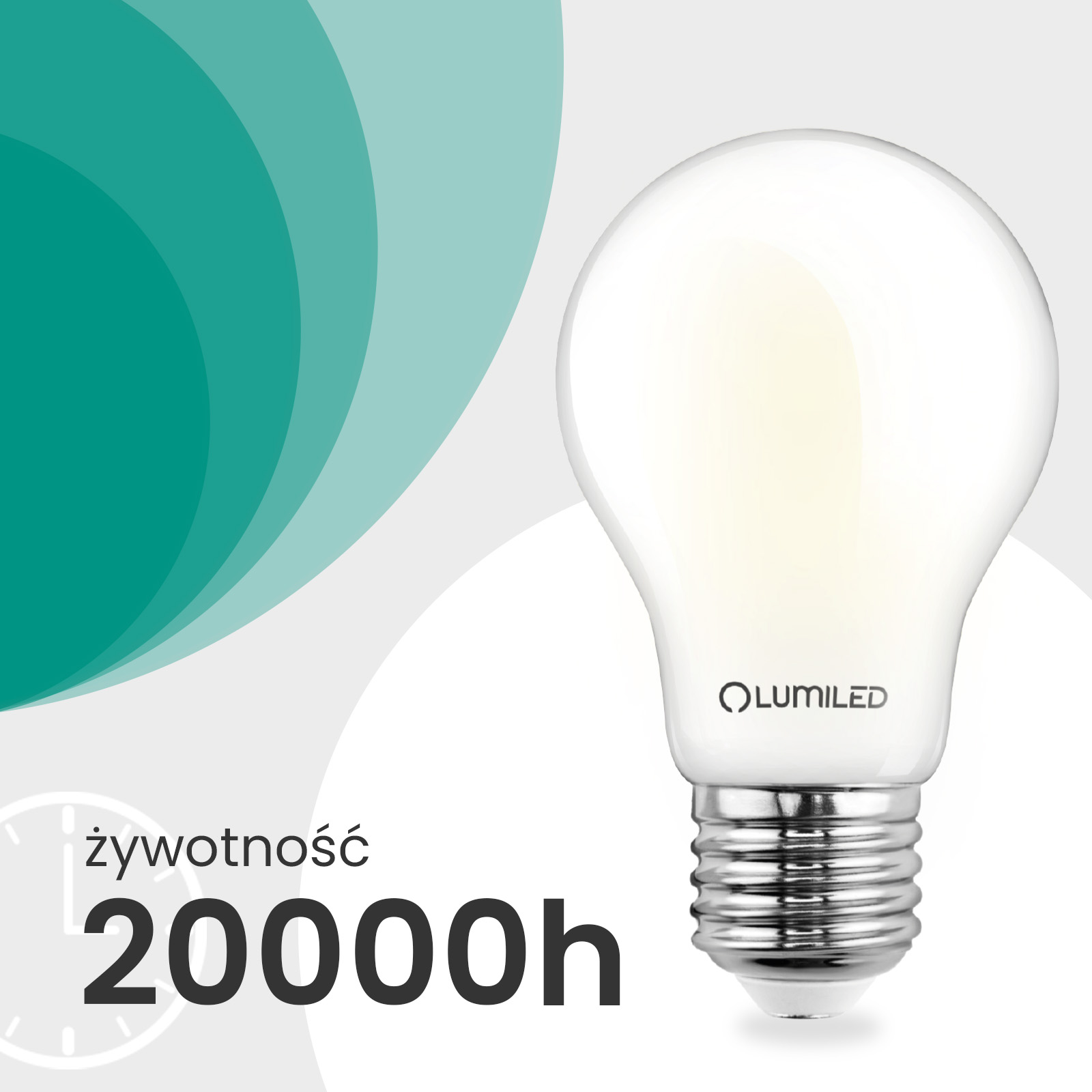 6x Żarówka LED E27 A60 3,8W 840lm = 60W 2700K Ciepła 360° Filament KLASA A LUMILED - trzecia cecha produktu