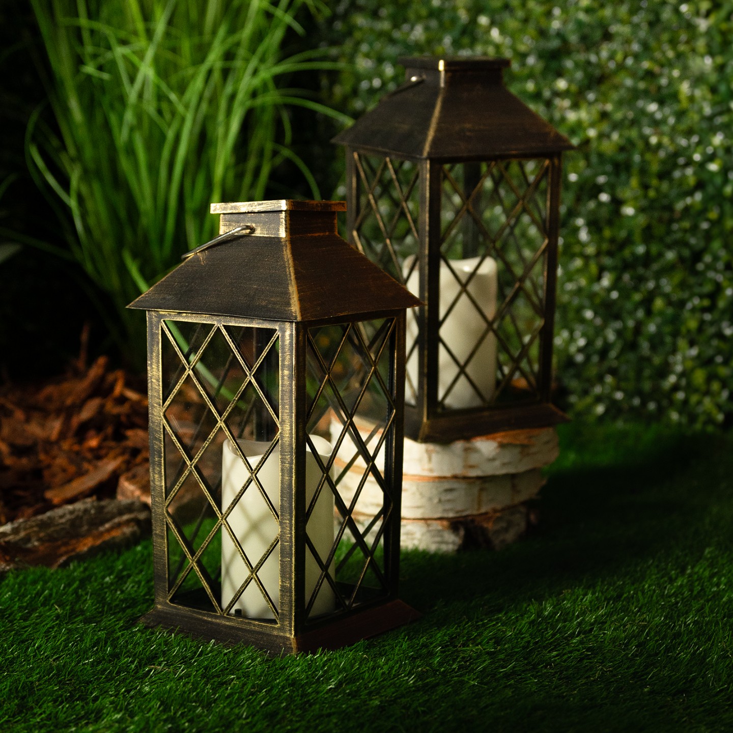 Lampa Solarna Ogrodowa LED Stojąca Latarnia LIRIO 2 IP44 Wisząca Patyna Latarenka LUMILED - trzecia cecha produktu