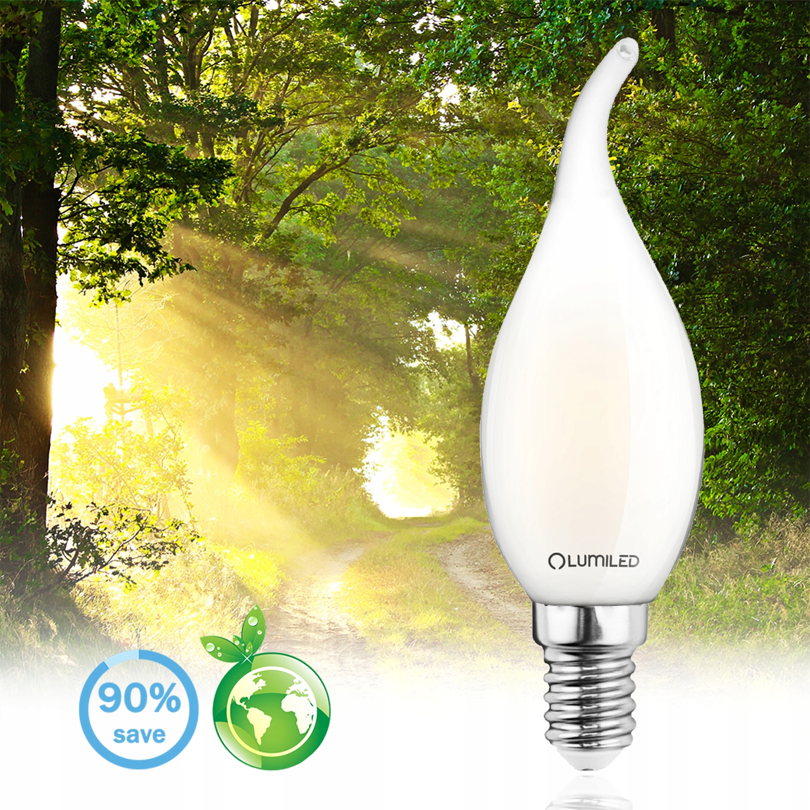 Żarówka LED E14 Świeczka BA35 7W = 60W 806lm 4000K Neutralna 360° LUMILED - pierwsza cecha produktu