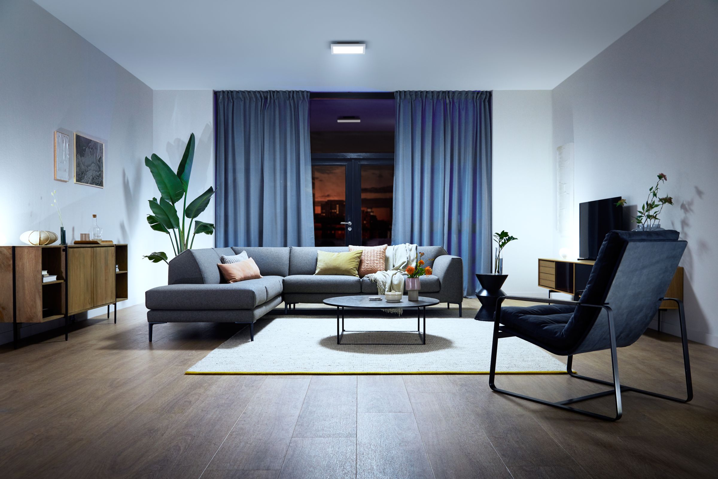 Panel LED Lampa Sufitowa Natynkowa 30x30 cm 19W 1940lm IP20 White Ambiance TW Biała Inteligentna SMART Zigbee Bluetooth Aurelle + Pilot Regulator Philips HUE - obszar zastosowań