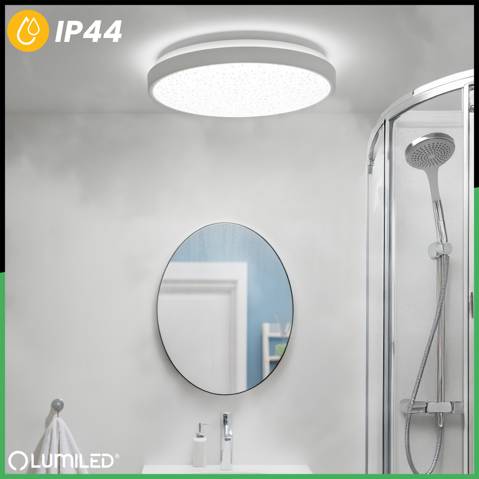 Plafon LED Lampa Sufitowa Natynkowa 24W 4000K CELIS Okrągły IP44 Biały Ring ALS LUMILED - druga cecha produktu