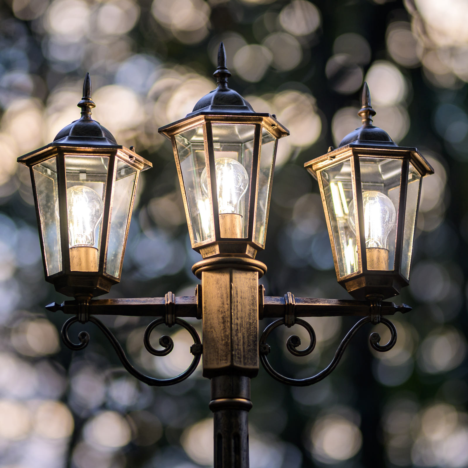 Lampa Ogrodowa Zewnętrzna 3xE27 SŁUPEK LATARNIA 2m Patyna BELLIS LUMILED - trzecia cecha produktu