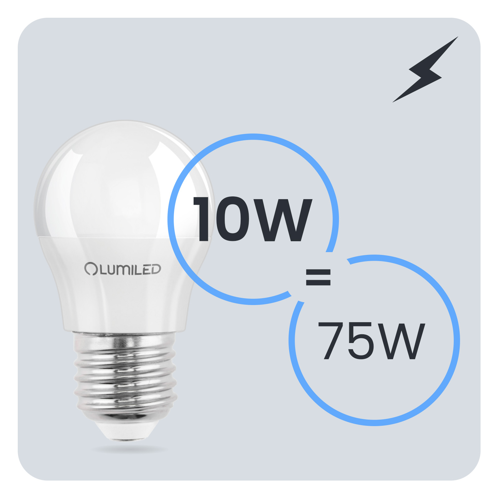 Żarówka LED E27 Kulka P45 10W = 75W 1100lm 4000K Neutralna 180° LUMILED - trzecia cecha produktu