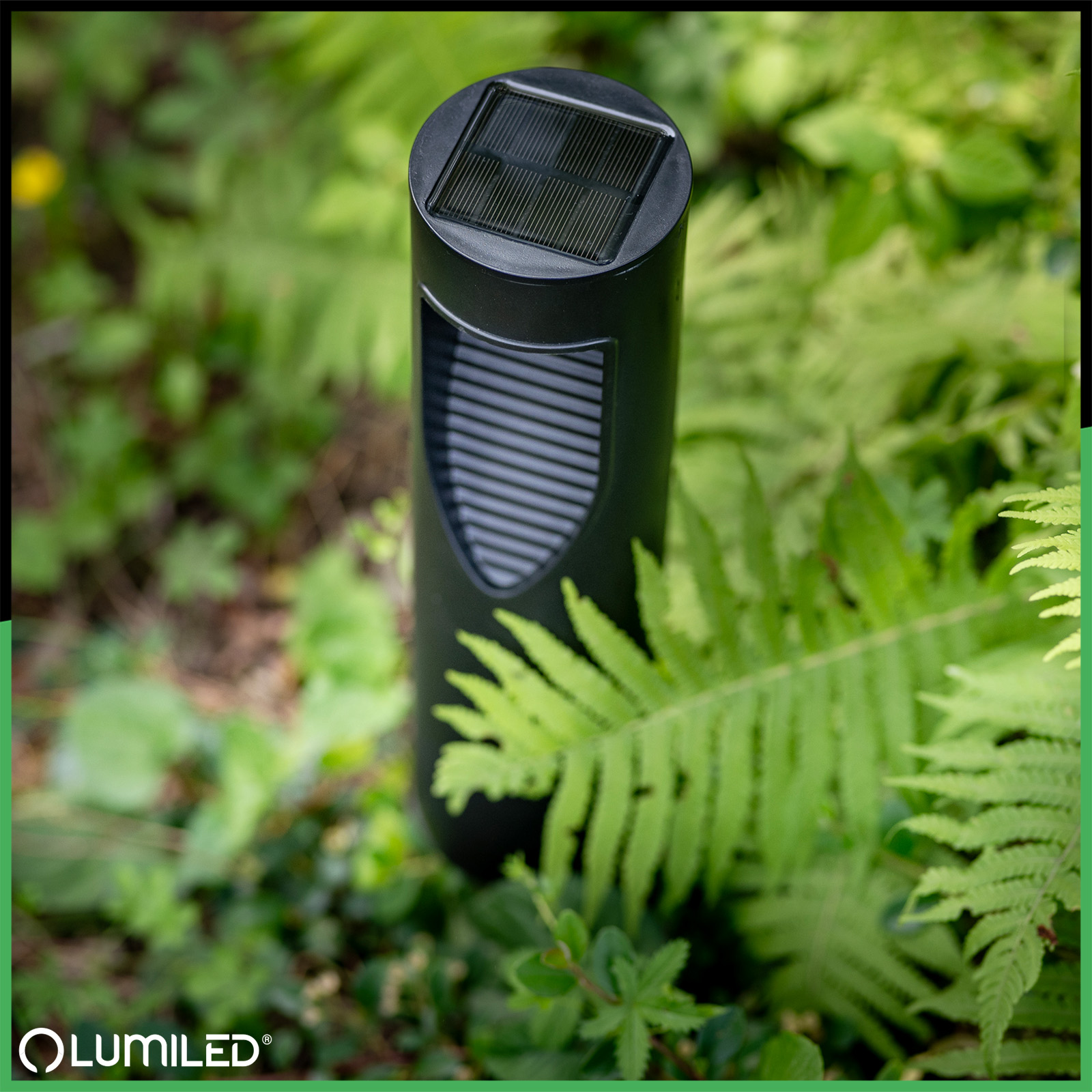 Lampa Solarna Ogrodowa LED Wbijana Słupek 34cm BURGO 4000K IP44 LUMILED - pierwsza cecha produktu