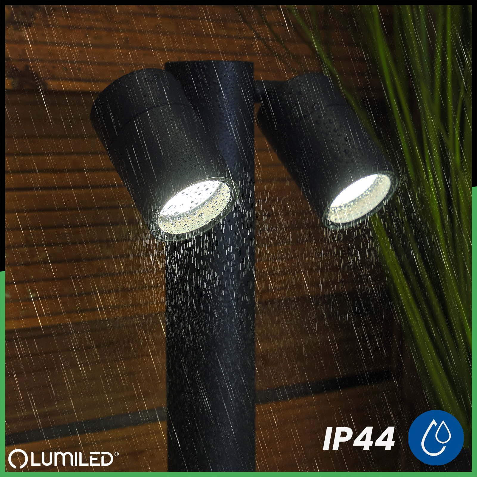 Lampa Ogrodowa Oprawa SŁUPEK Reflektor Zewnętrzny Stojąca 45 cm 2x GU10 ASTI LUMILED - druga cecha produktu