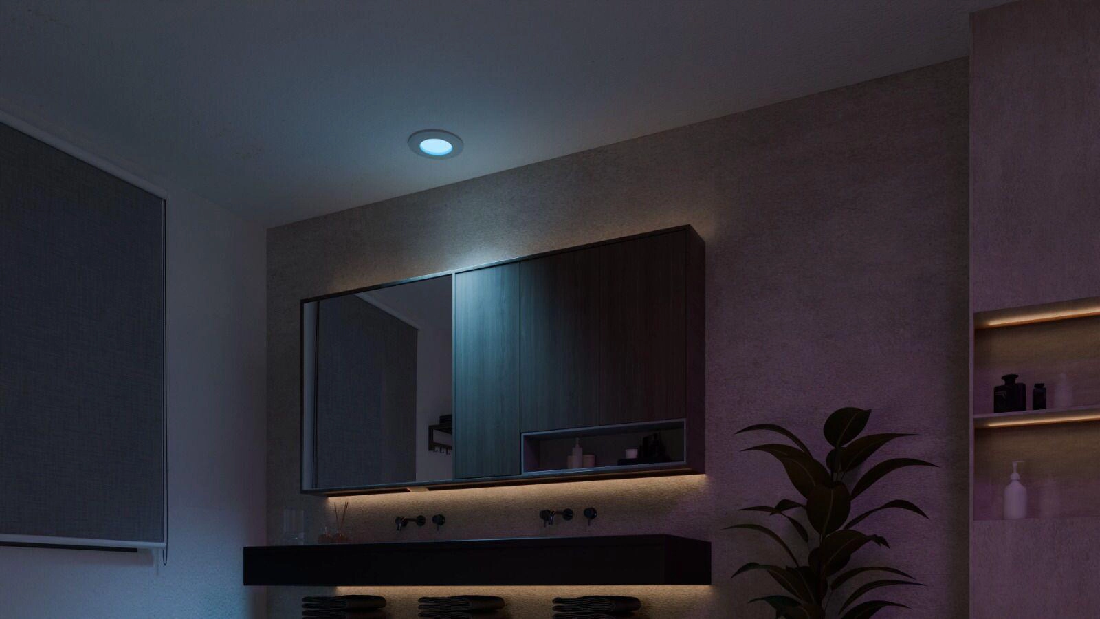 Panel LED Oprawa Podtynkowa Wpuszczana 8.3W 1000lm IP44 White and Color Ambiance RGB + TW Biała Inteligentna SMART Zigbee Bluetooth Slim Downlights Philips HUE - obszar zastosowań