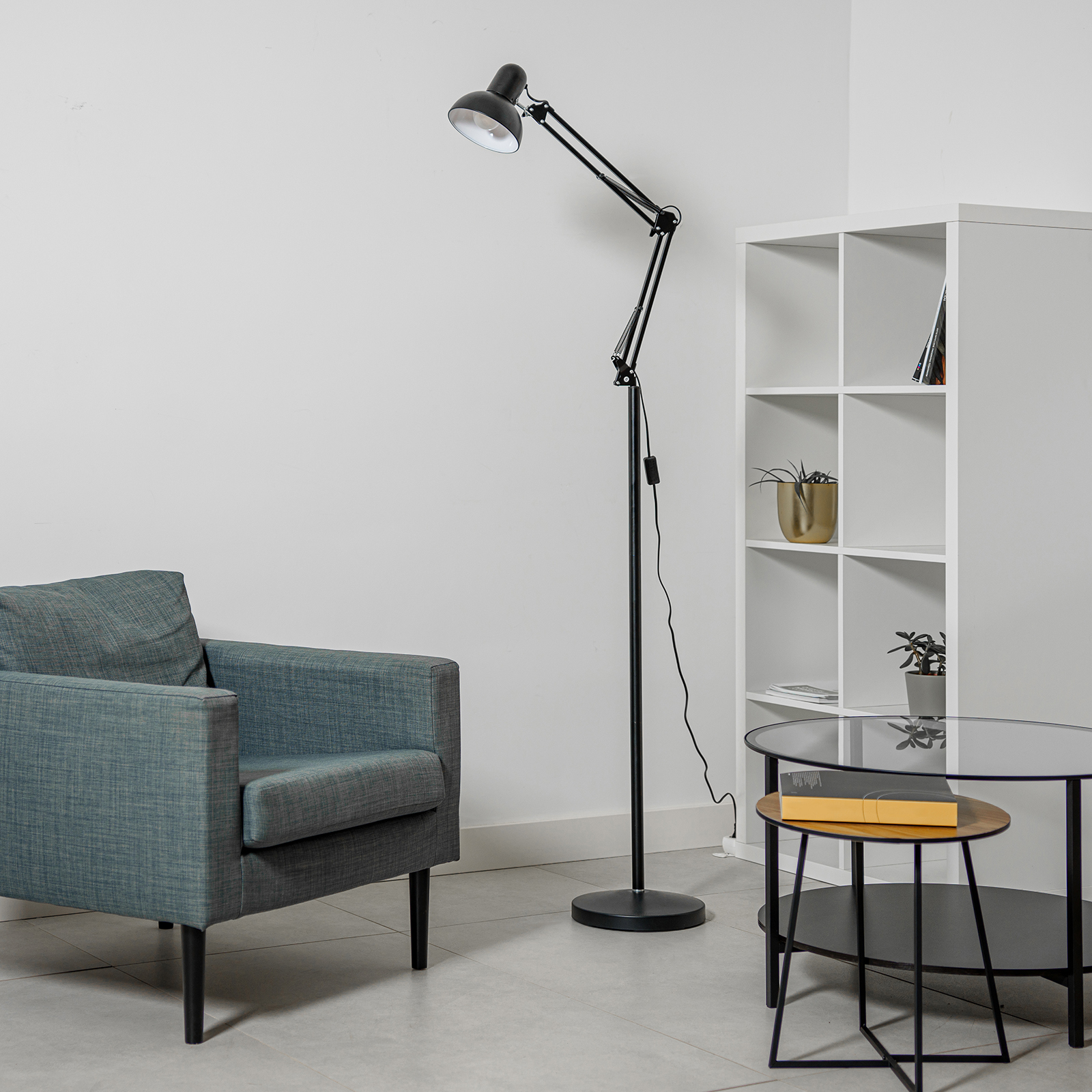 Lampa Stojąca Podłogowa Stołowa LED E27 Czarna z Regulacją Wysokości Belsa Lumiled - obszar zastosowań