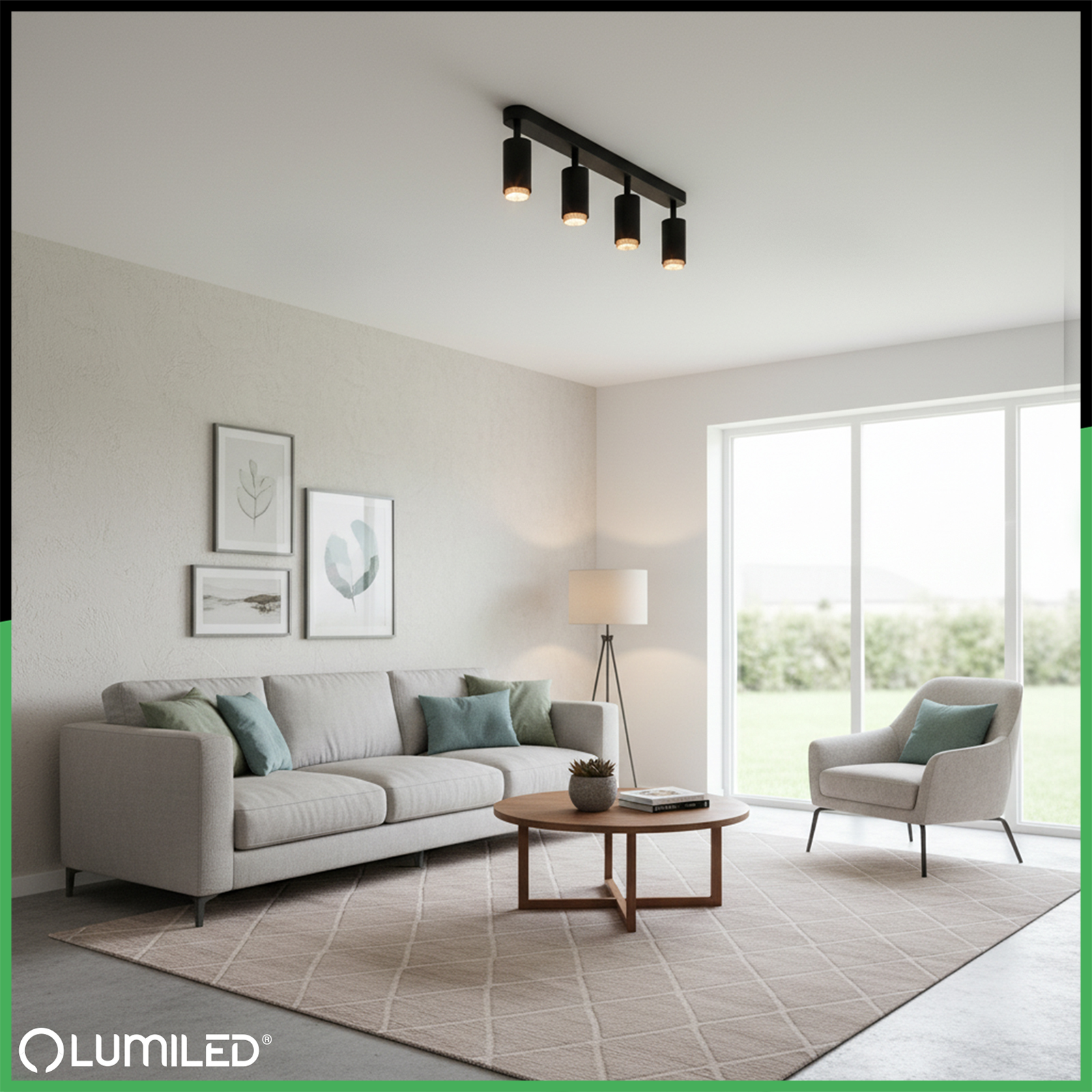 Lampa Sufitowa Reflektor LED 4x GU10 Tuba Spot ELIGIS Czarny LUMILED - obszar zastosowań