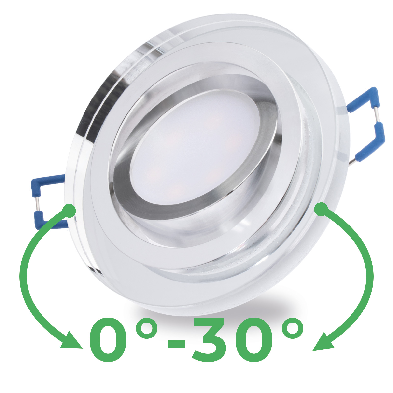 Oprawa Halogenowa Podtynkowa Lampa Sufitowa Szklana Okrągła Ruchoma GU10 ARIAN LUMILED - druga cecha produktu