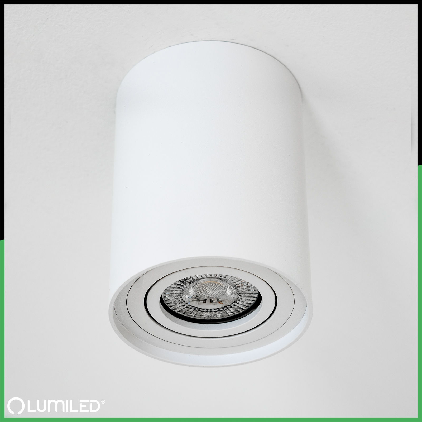 Oprawa Natynkowa HALOGENOWA Spot Tuba Ruchoma Okrągła Biała 115mm + Żarówka LED GU10 6W 120° 6500K AMAT-L LUMILED - obszar zastosowań