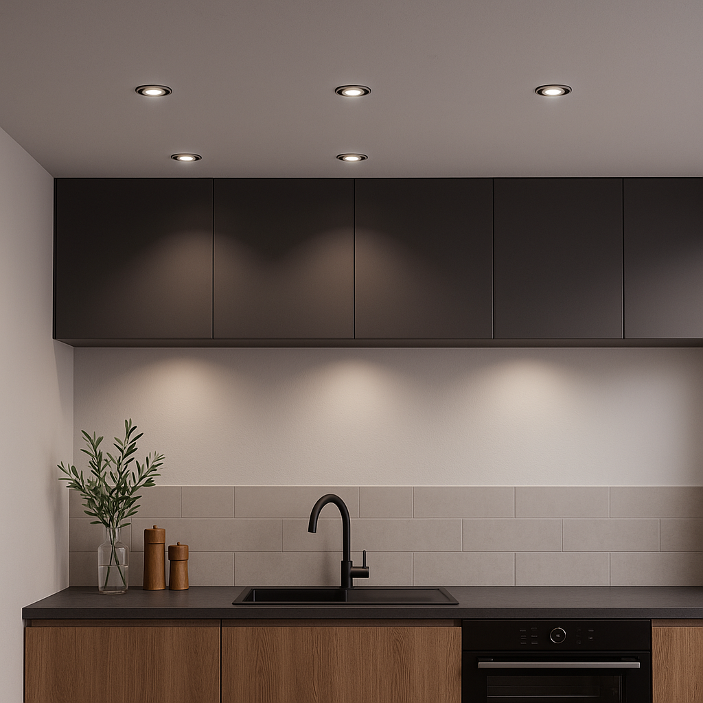 Oprawa halogenowa SZKLANA Sufitowa LED GU10 MR16 stała Okrągła Ariel czarna - obszar zastosowań