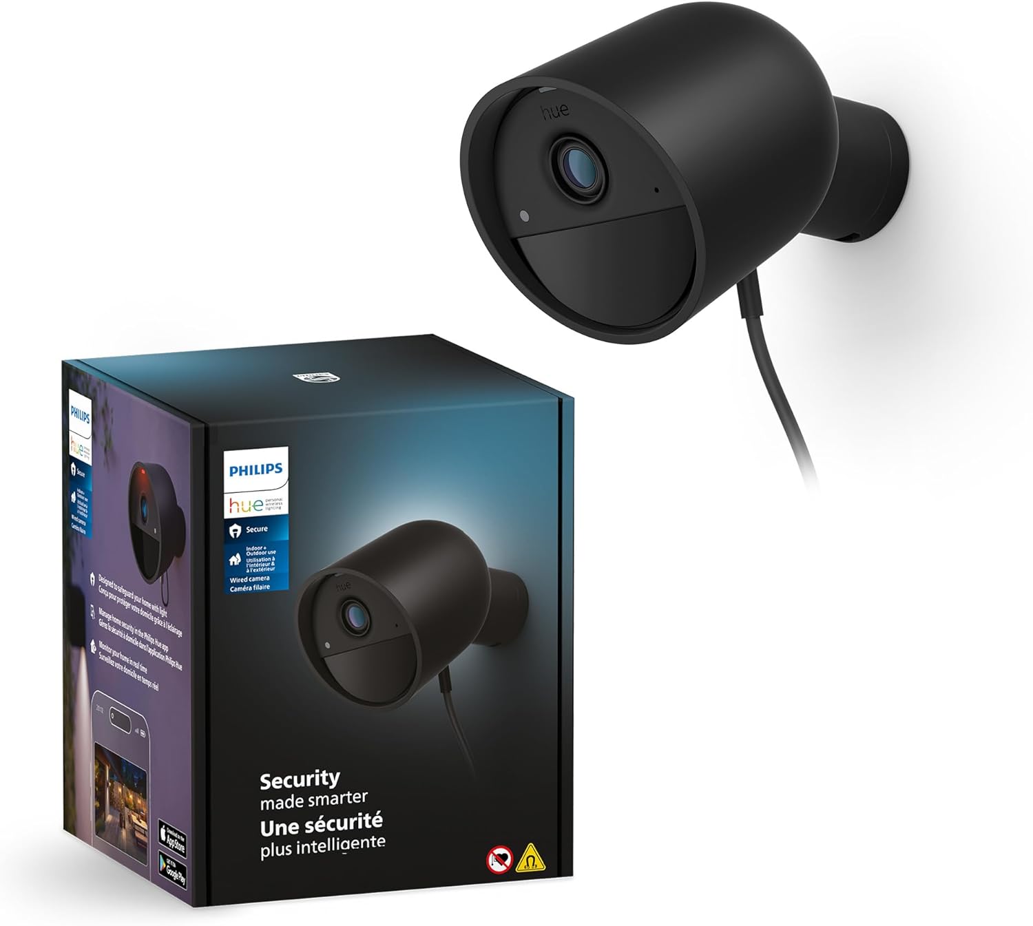 Kamera Przewodowa Zewnętrzna IP 1080p Full HD CMOS Czarna Zigbee WiFi SMART Security Camera Secure Philips HUE - główne zdjęcie produktu