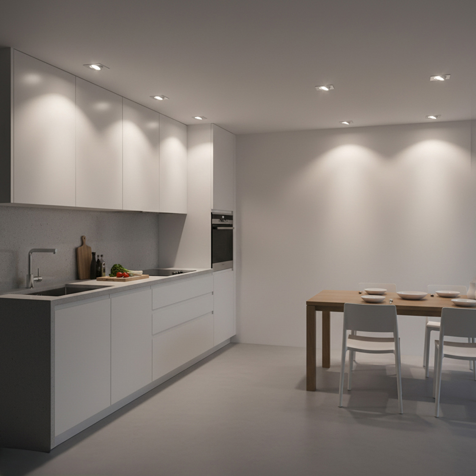 Oprawa HALOGENOWA Podtynkowa Ruchoma GU10 MR16 Kwadrat Biała CASSIO LUMILED - druga cecha produktu