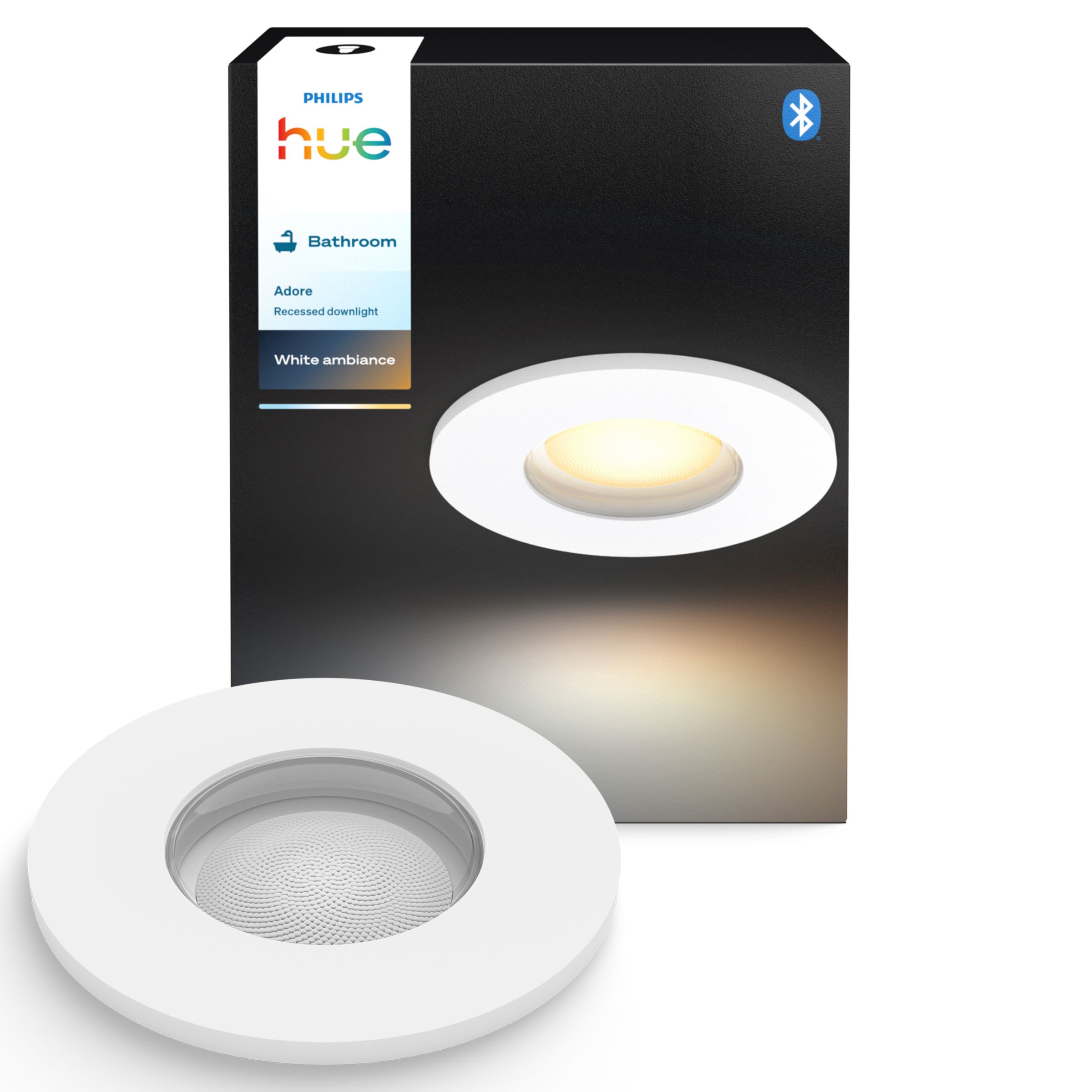 Oprawa Podtynkowa Wpuszczana LED Hermetyczna IP44 Łazienkowa 4.2W 400lm IP44 White Ambiance TW Biała Inteligentna SMART Zigbee Bluetooth Adore Philips HUE - główne zdjęcie produktu