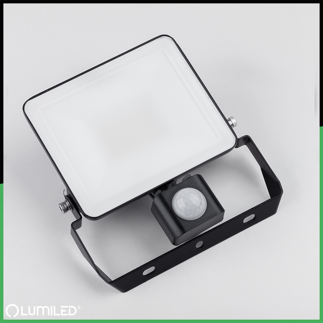 Naświetlacz LED AZZLER 20W 2400lm 4000K IP44 Halogen Zewnętrzny Lampa z Czujnikiem Ruchu Czarny LUMILED - skład produktu