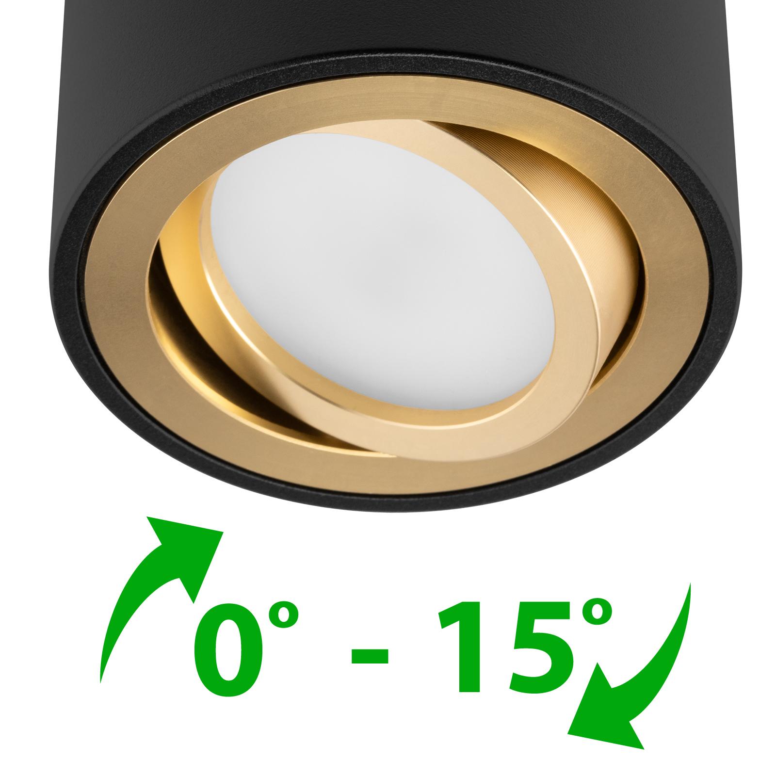 Oprawa Natynkowa HALOGENOWA Spot Tuba Ruchoma Okrągła Czarno-Złota 50mm AMAT-S LUMILED - druga cecha produktu