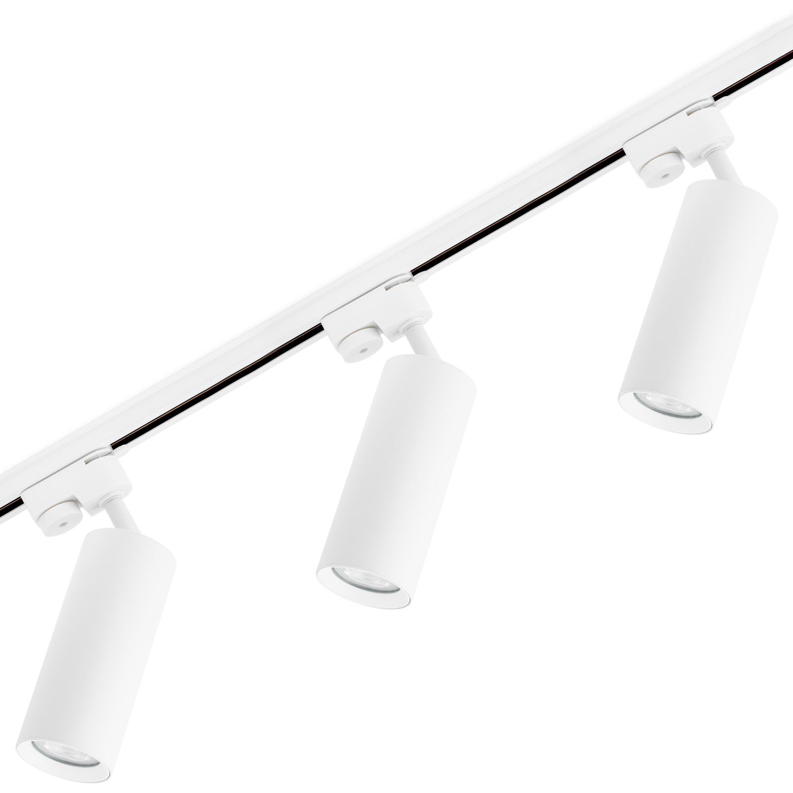 Zestaw Szyna Oświetleniowa Szynoprzewód 1,5 m + 3x Reflektor Szynowy RITI GU10 Biały LUMILED - główne zdjęcie produktu